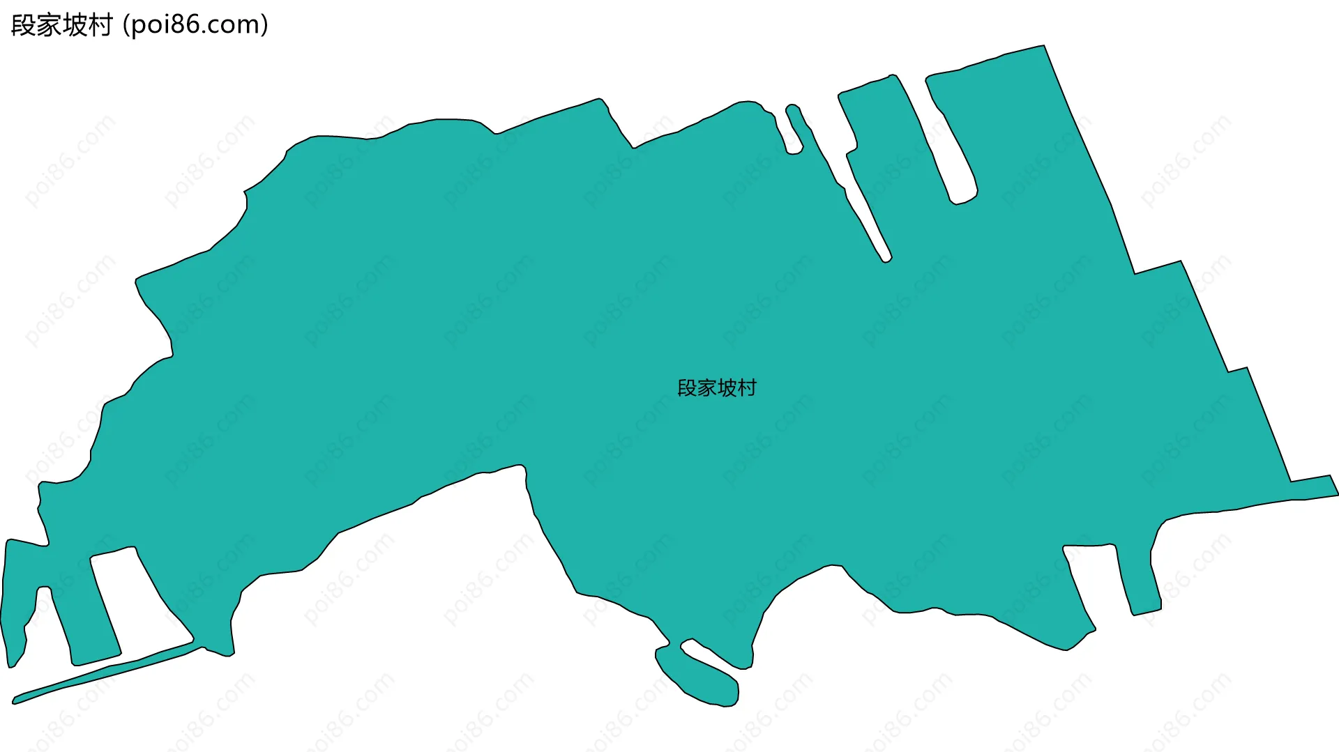 段家坡村边界地图