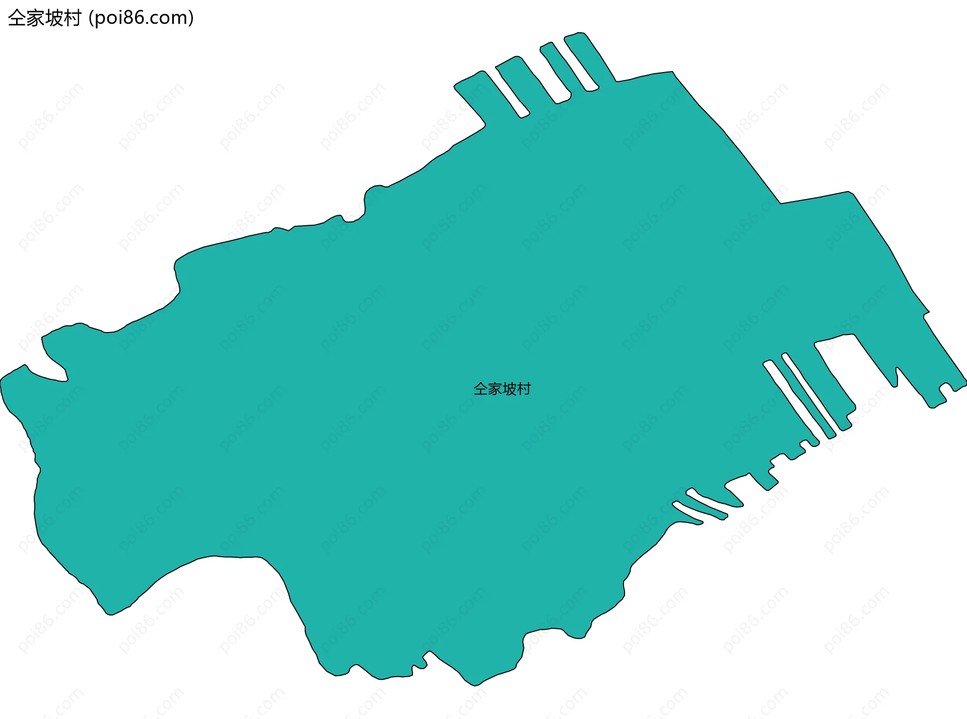 仝家坡村边界地图