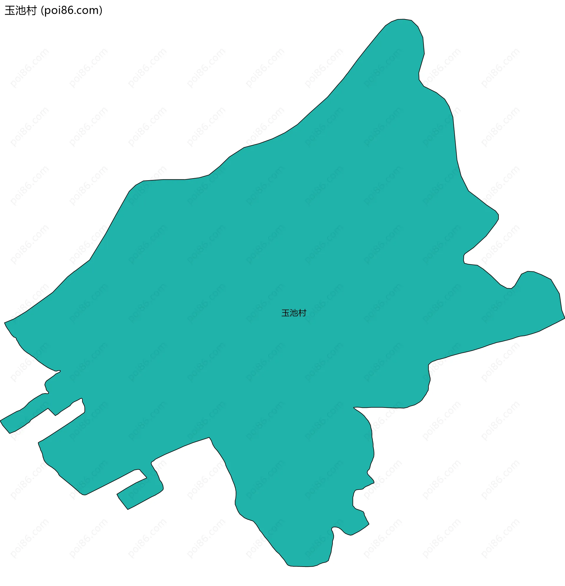 玉池村边界地图