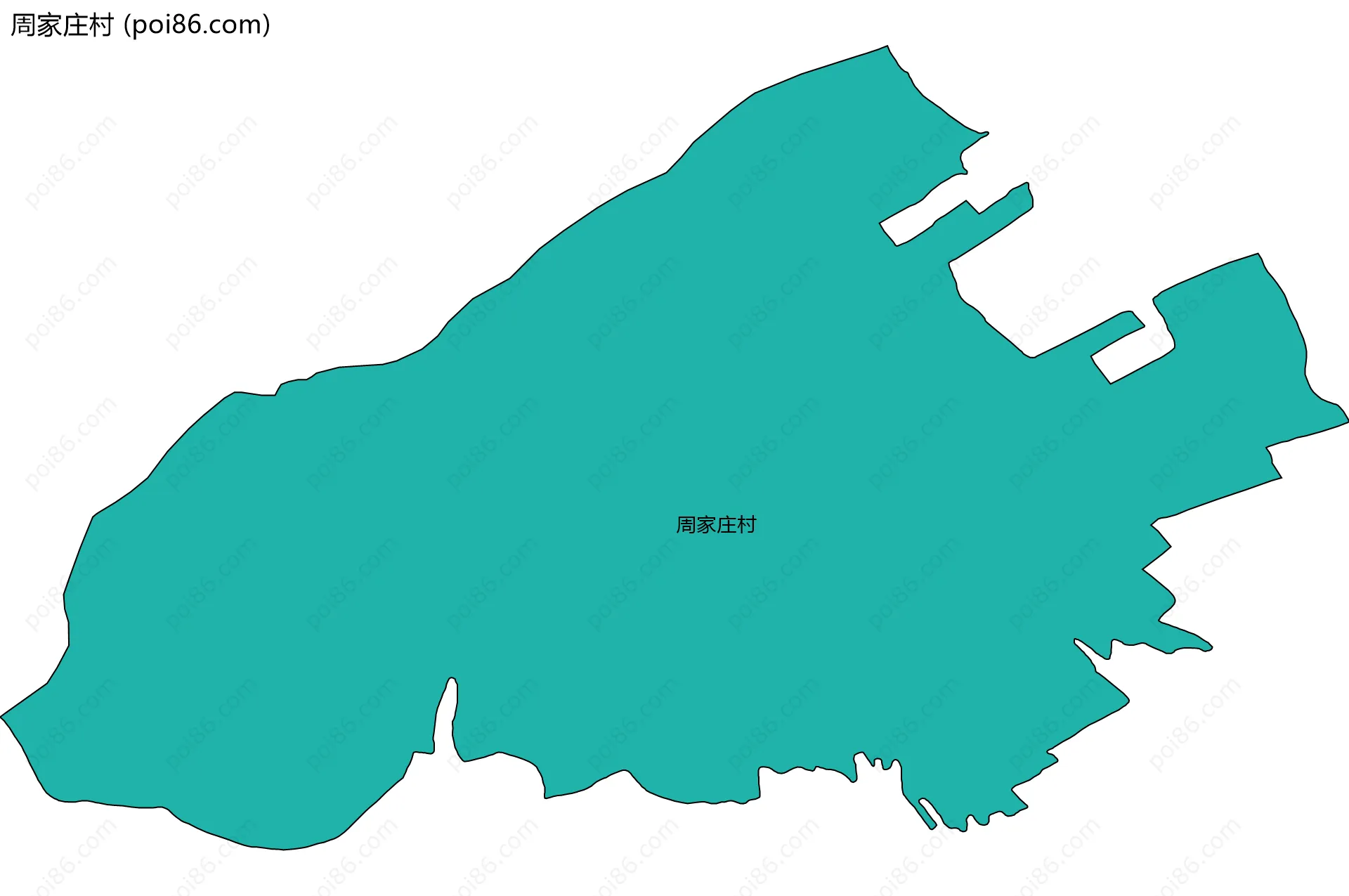 周家庄村边界地图