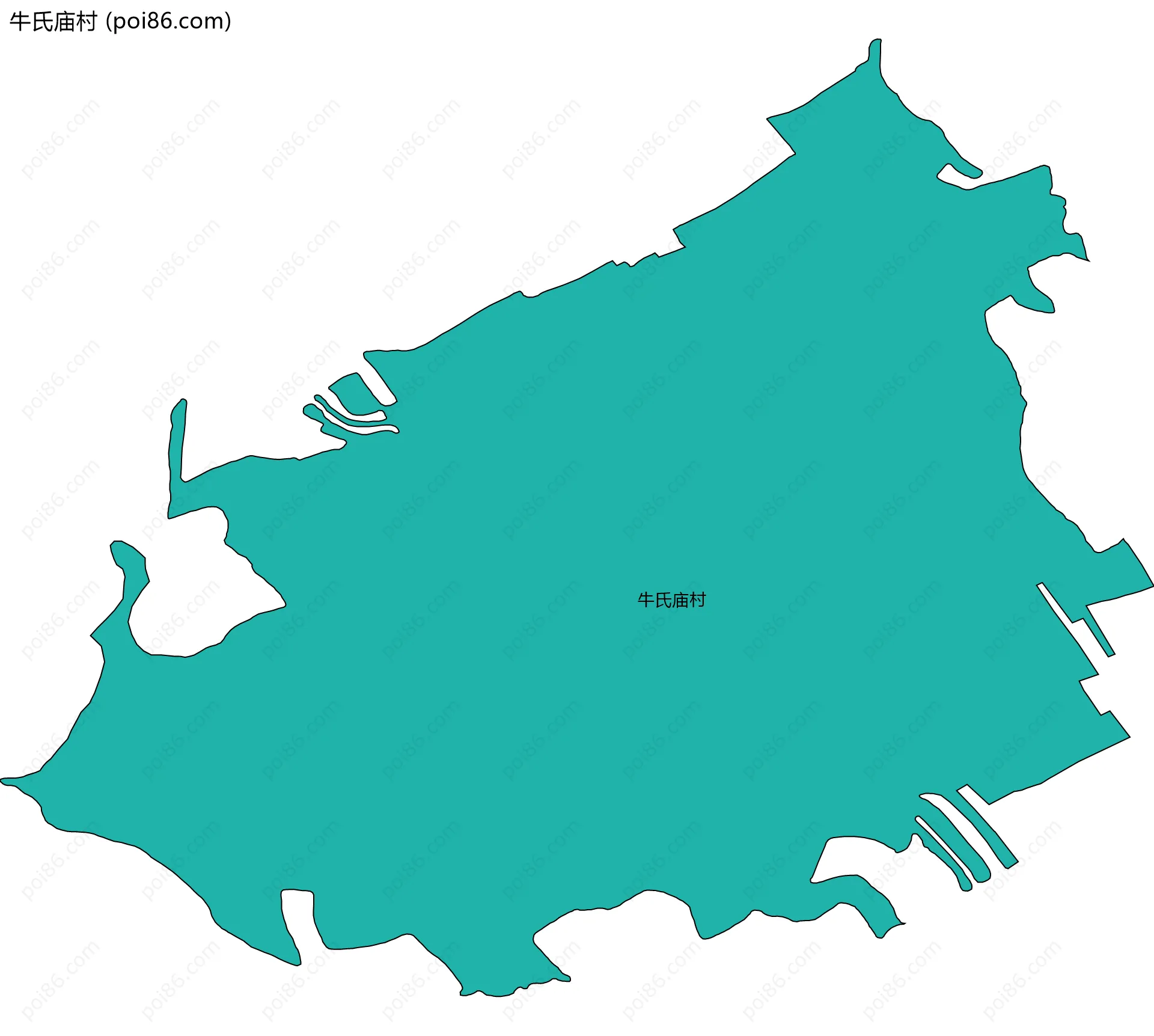 牛氏庙村边界地图
