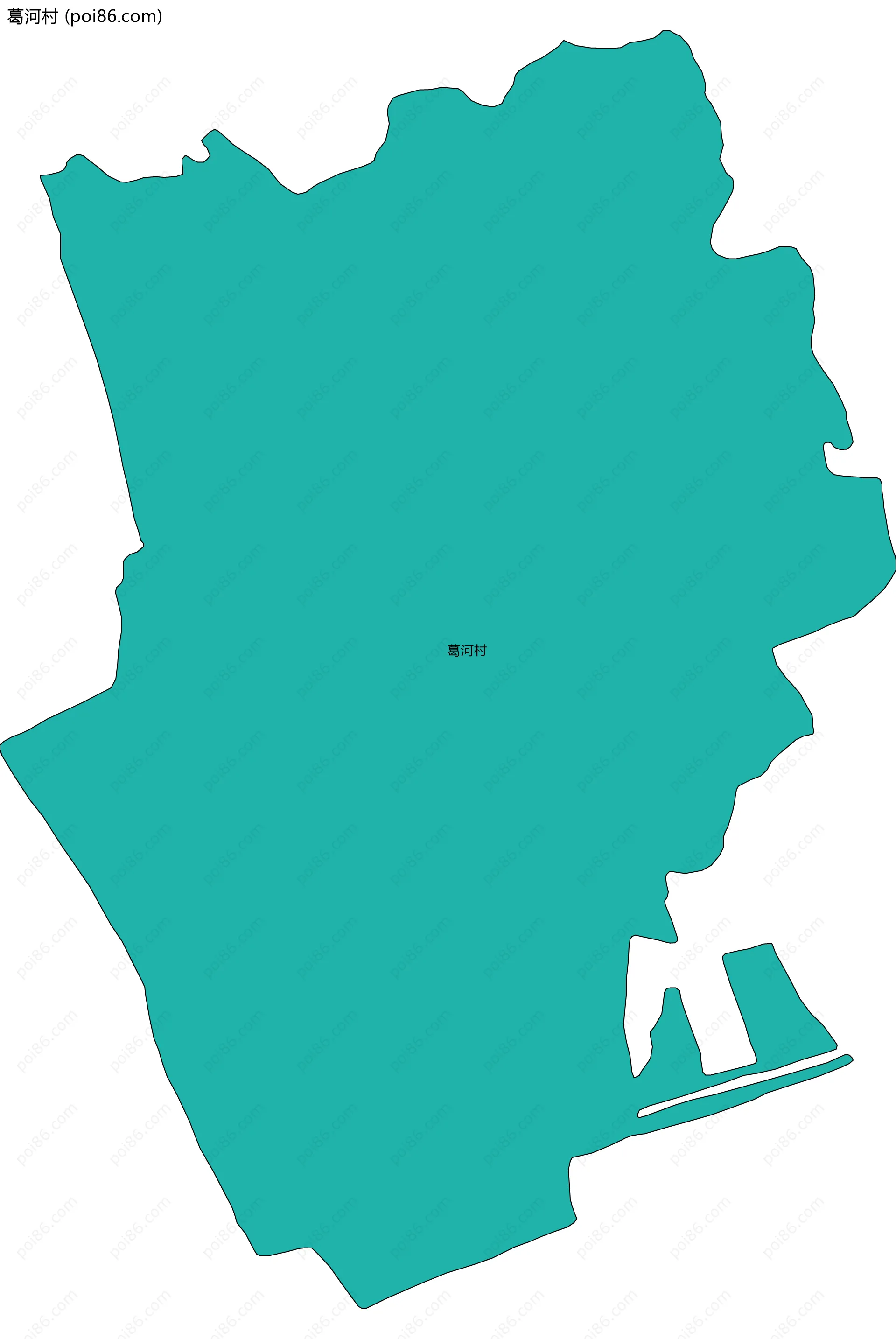 葛河村边界地图