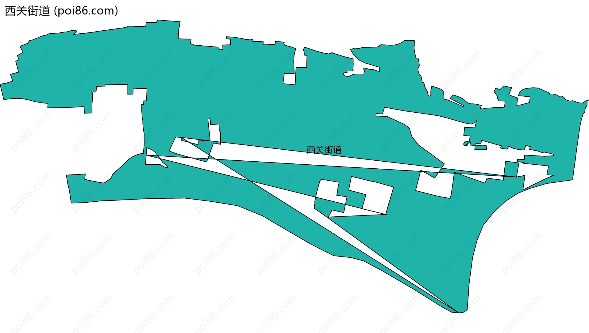 西关街道边界地图