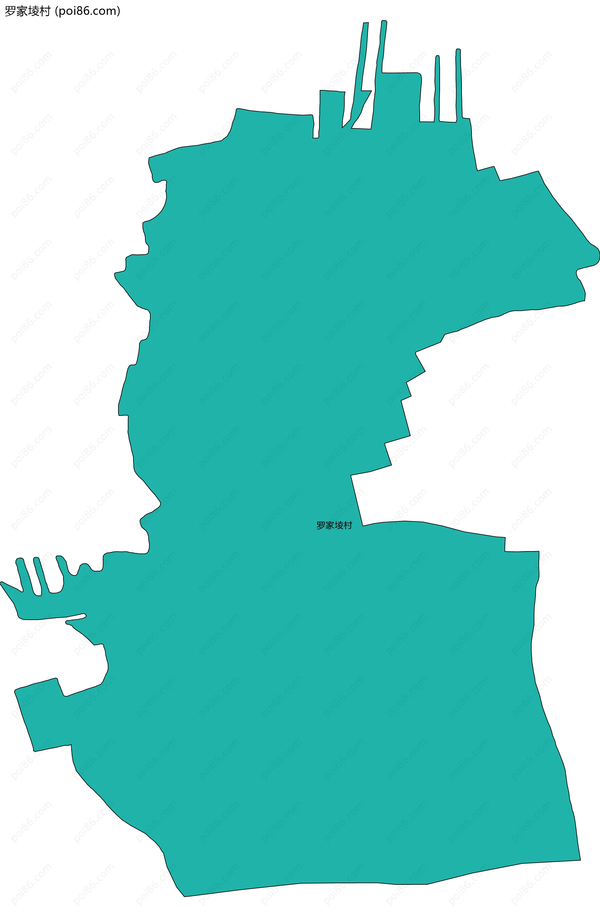 罗家堎村边界地图