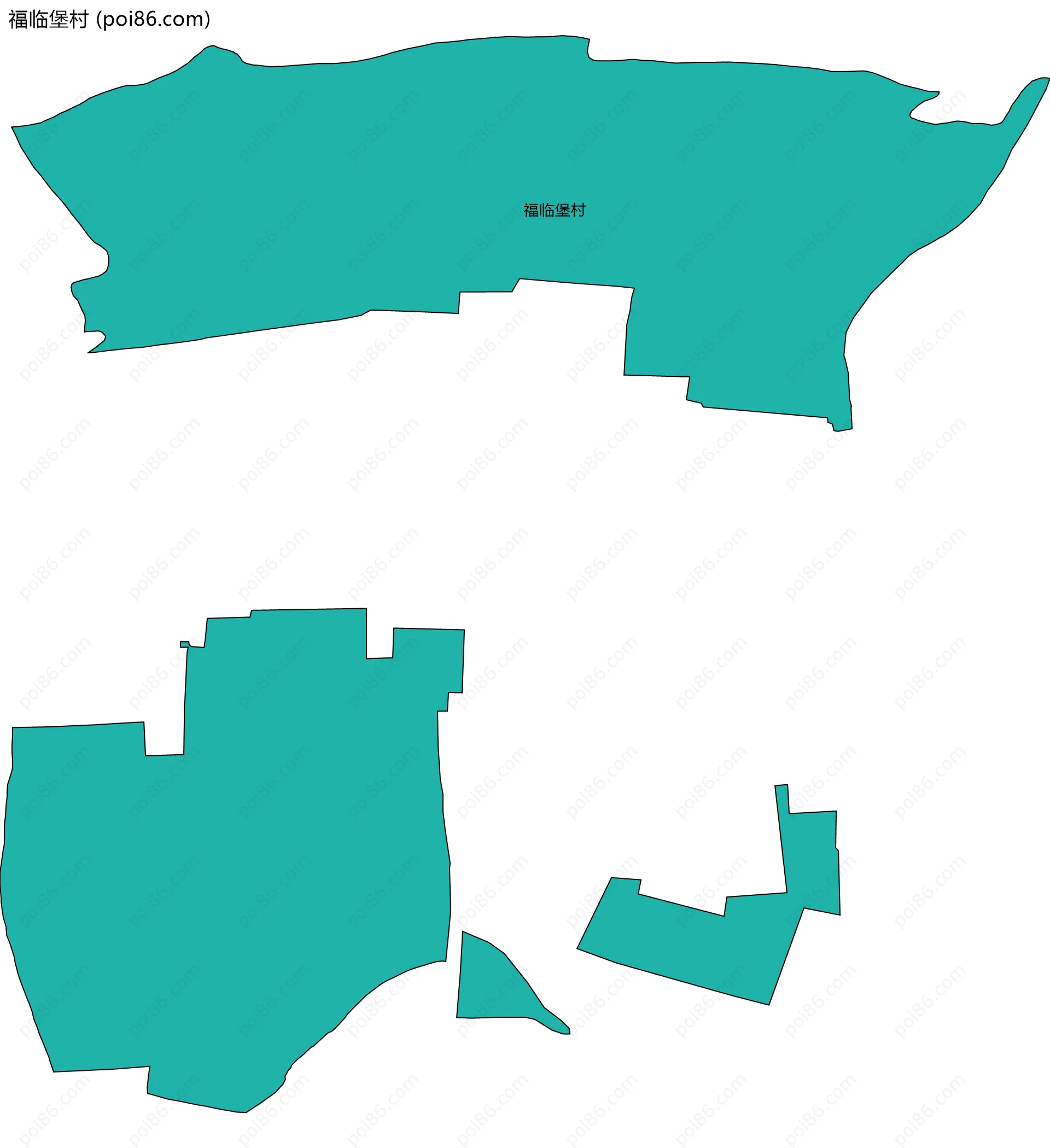 福临堡村边界地图