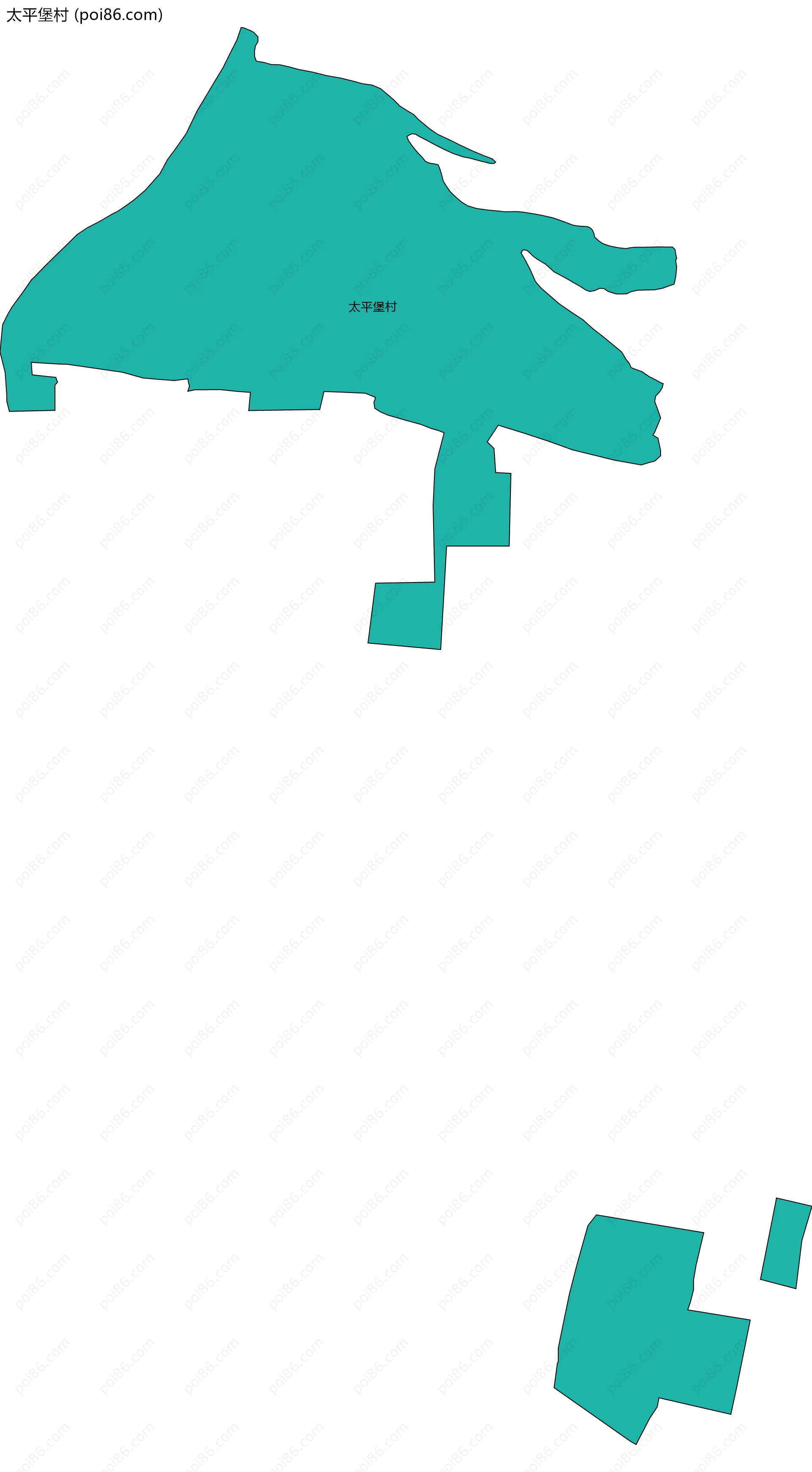 太平堡村边界地图