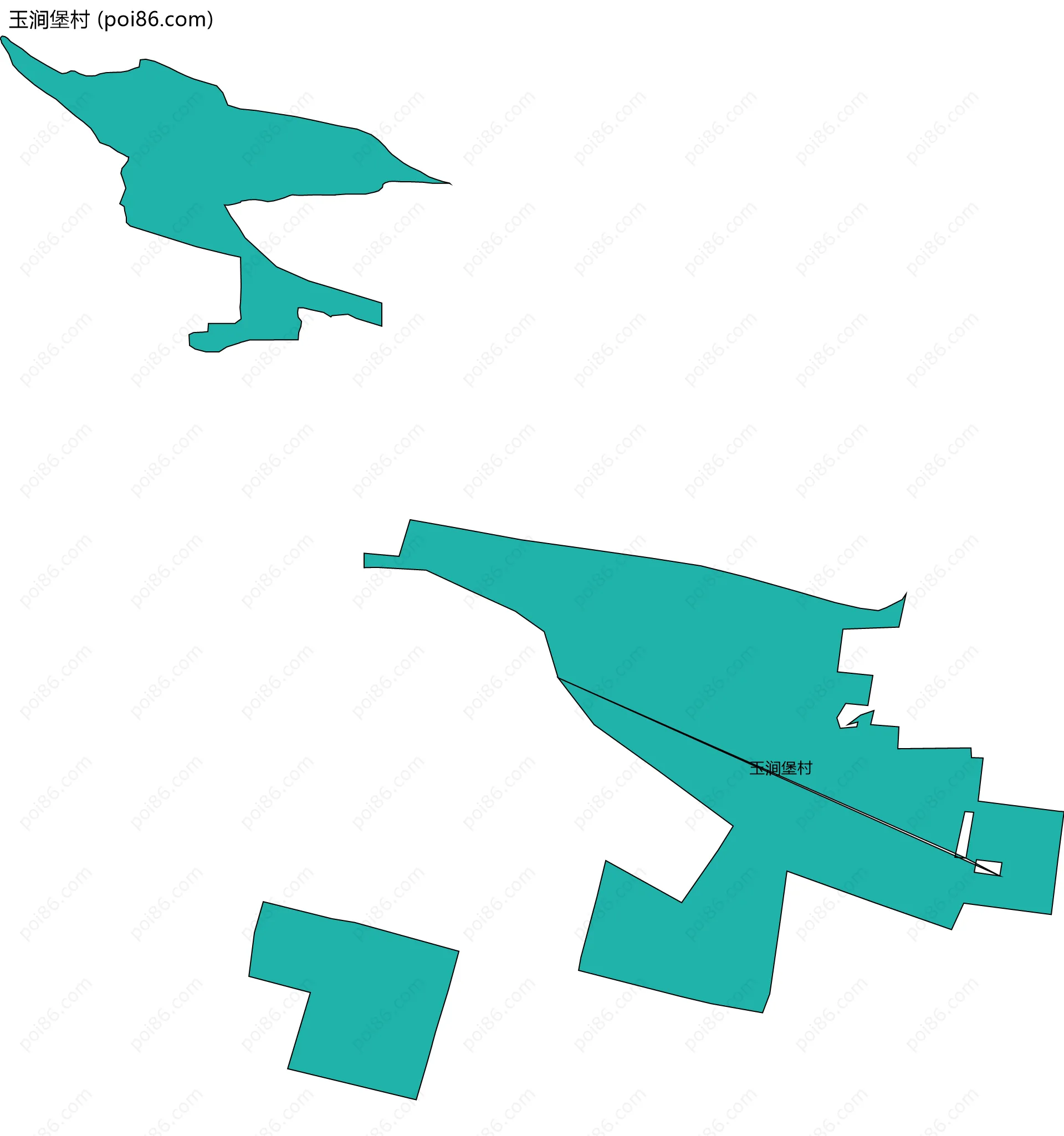 玉涧堡村边界地图