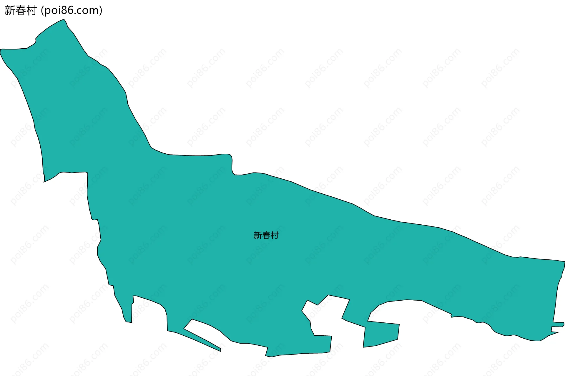 新春村边界地图