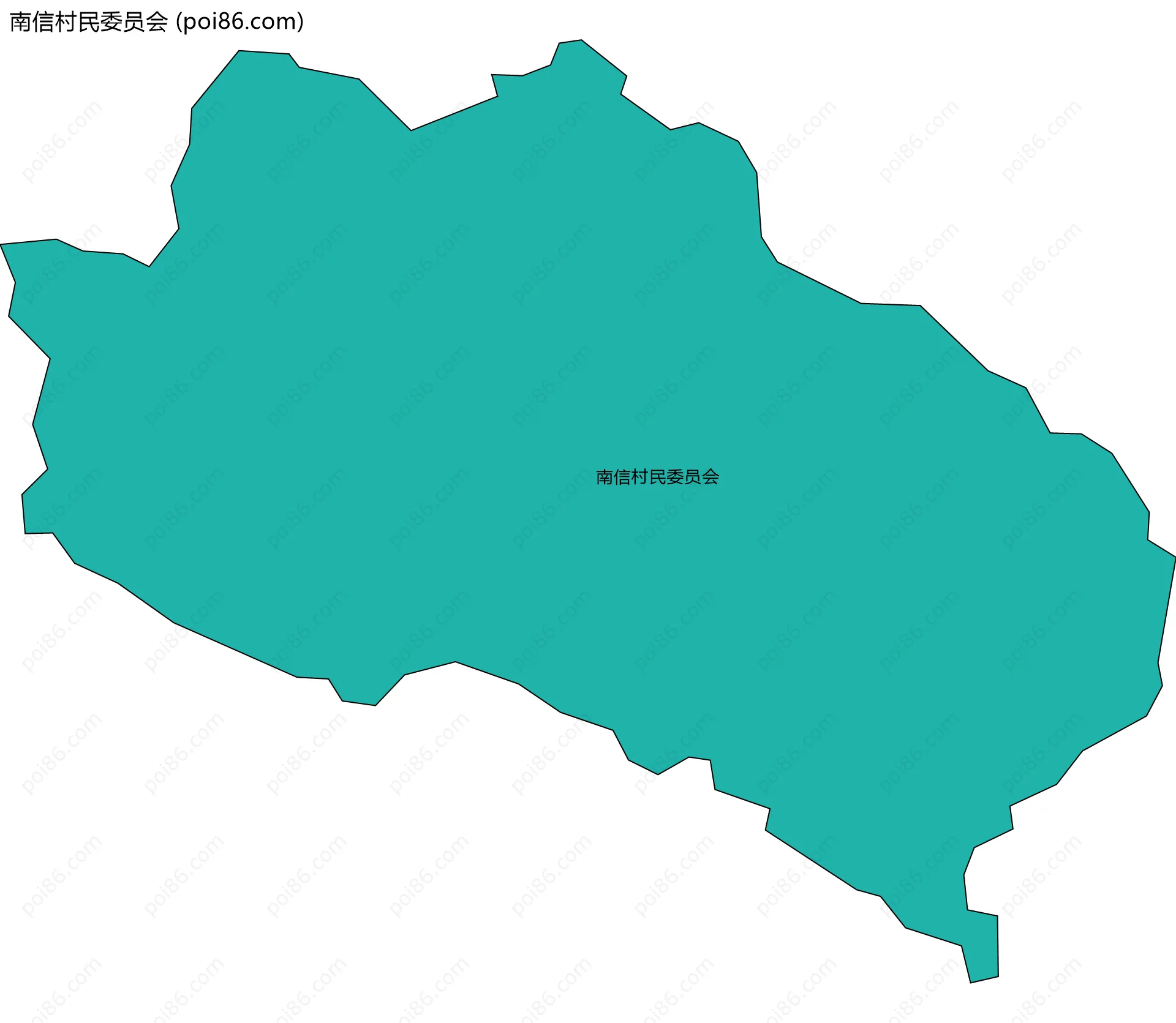 南信村民委员会边界地图