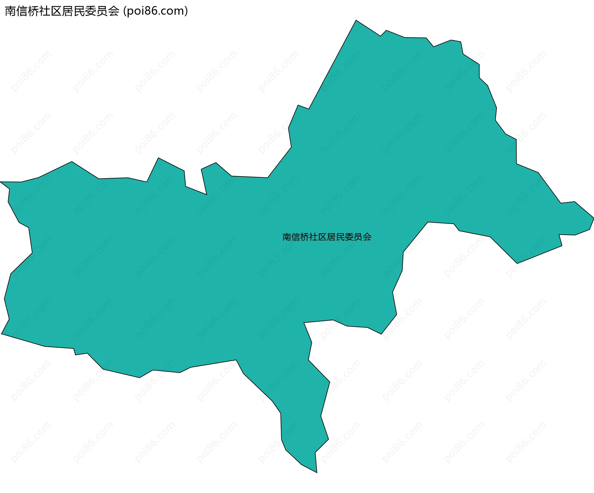 南信桥社区居民委员会边界地图