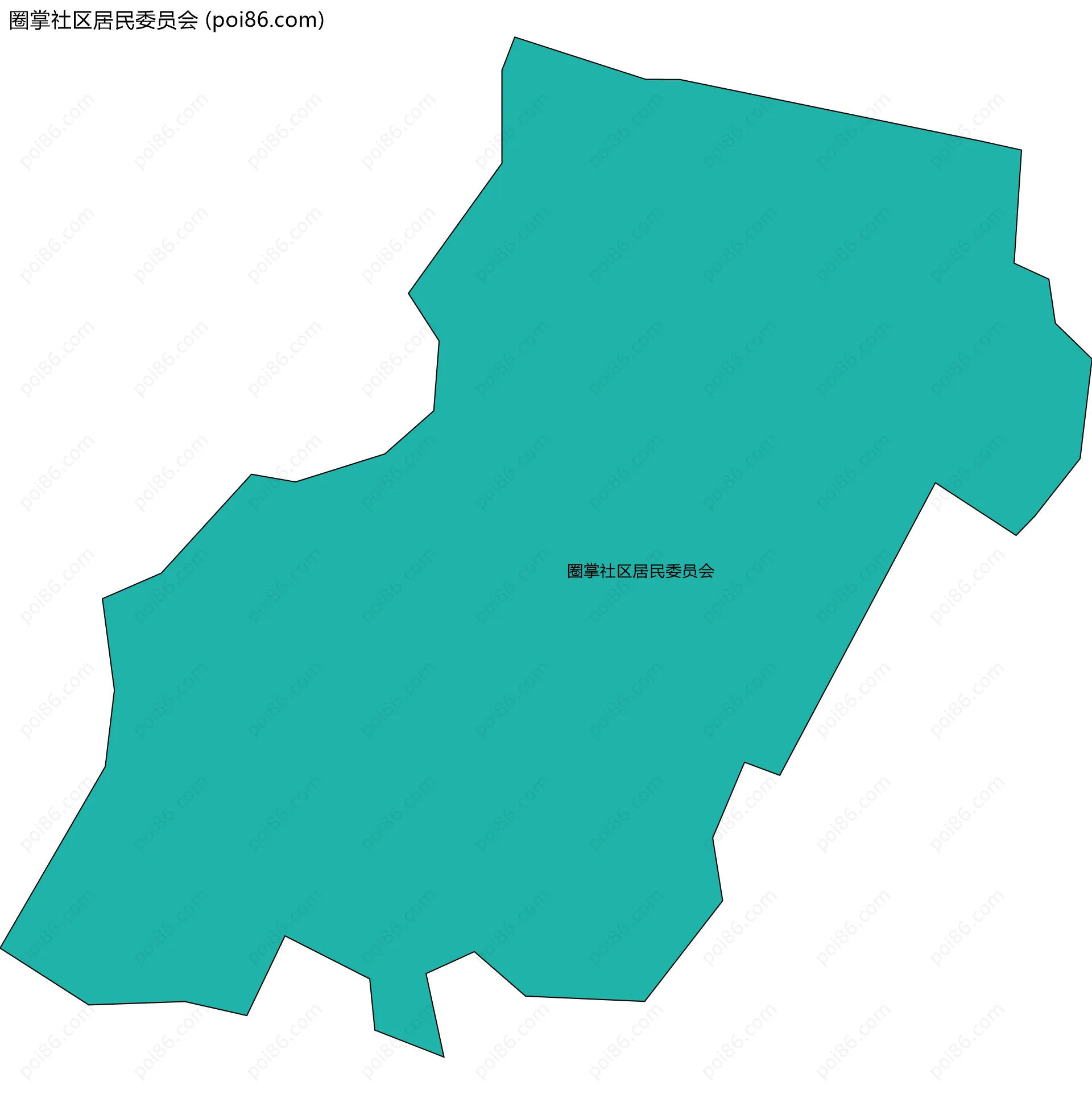 圈掌社区居民委员会边界地图