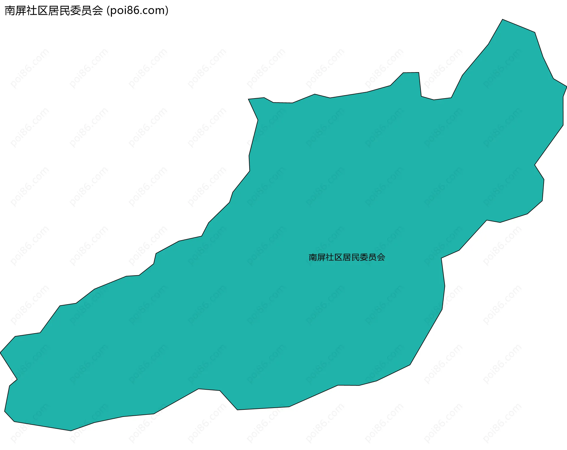 南屏社区居民委员会边界地图