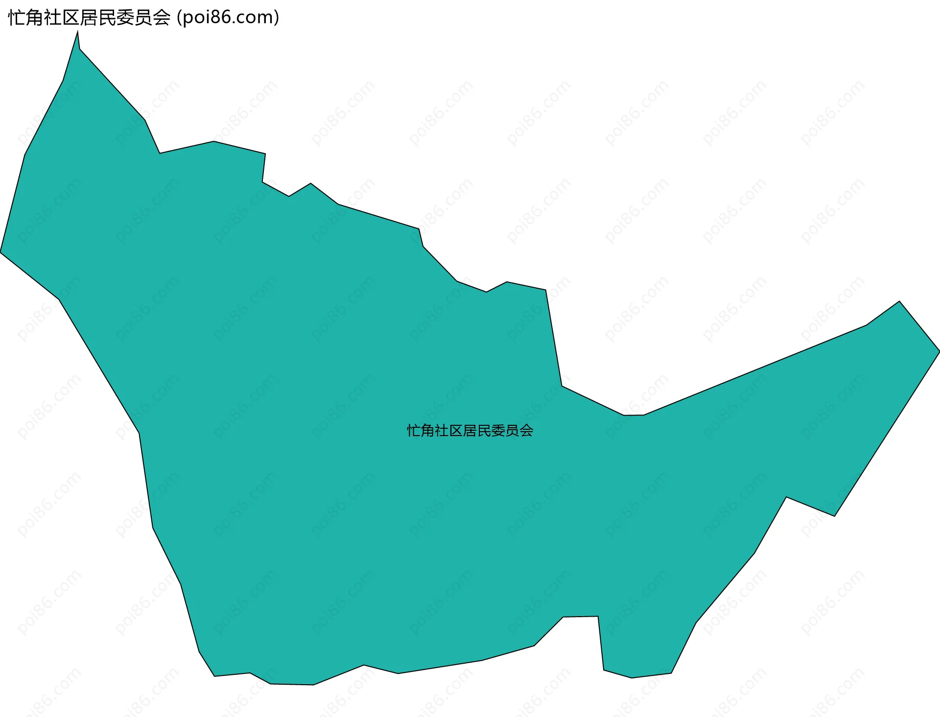 忙角社区居民委员会边界地图