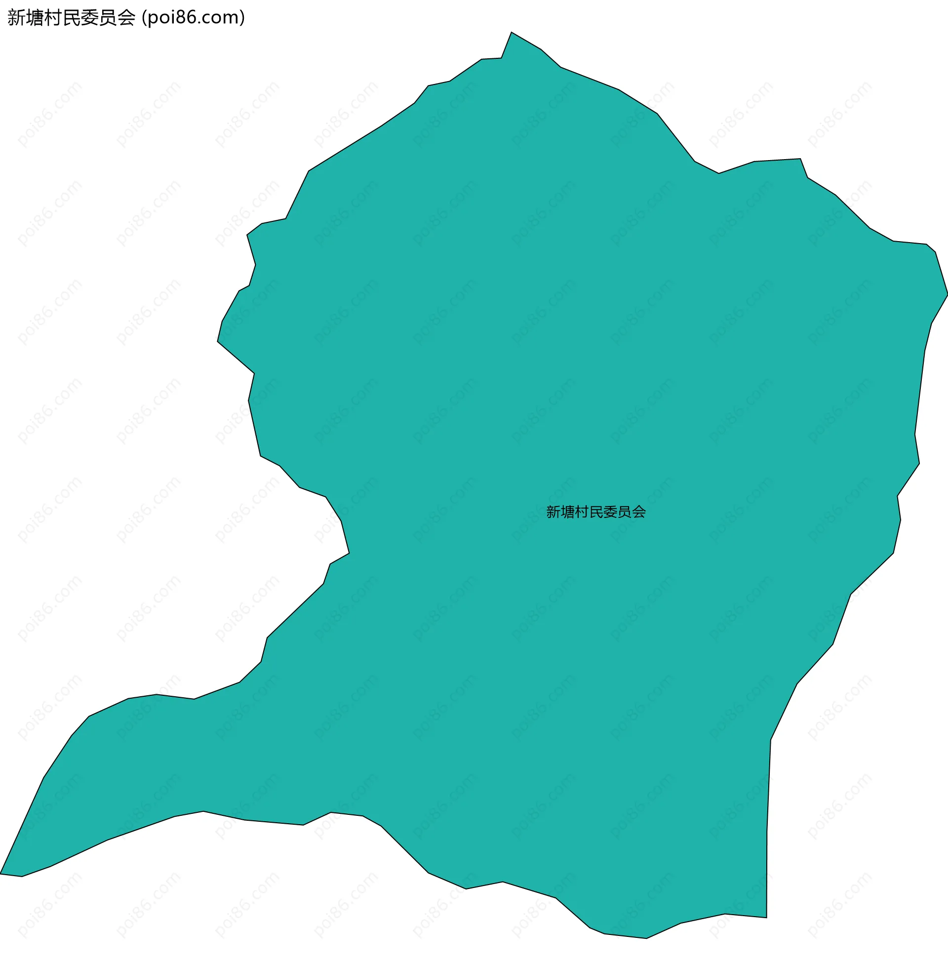 新塘村民委员会边界地图
