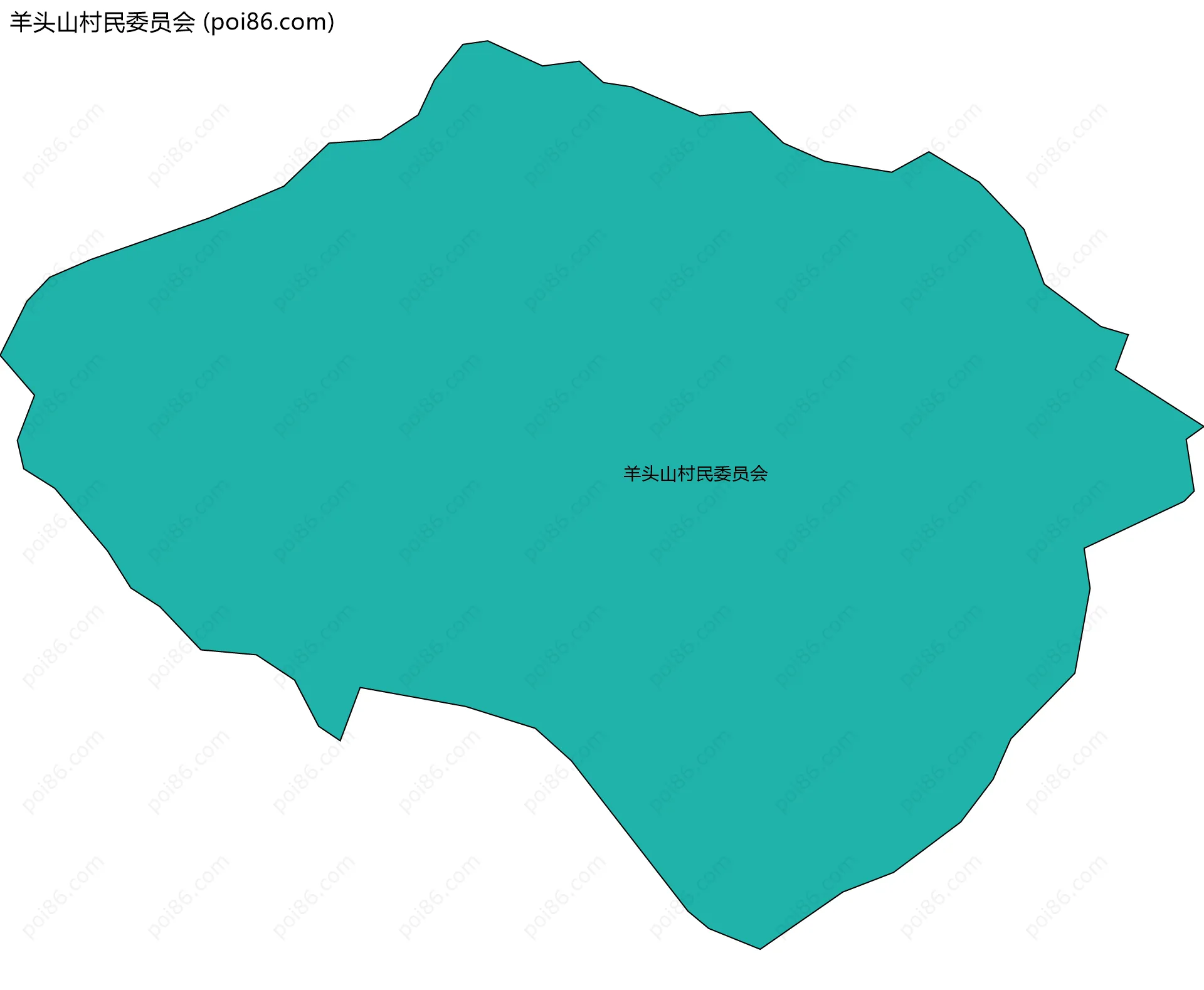 羊头山村民委员会边界地图