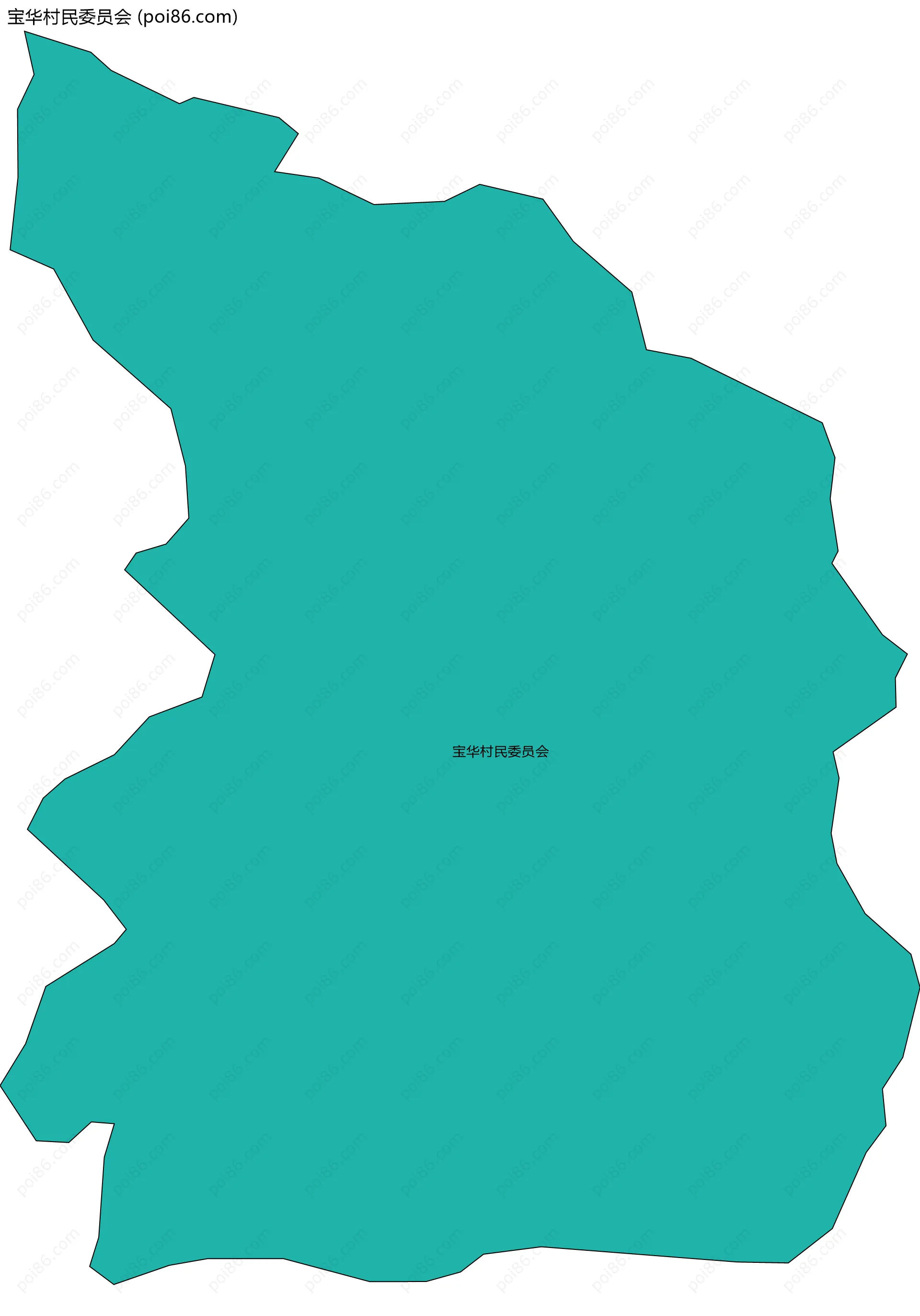 宝华村民委员会边界地图