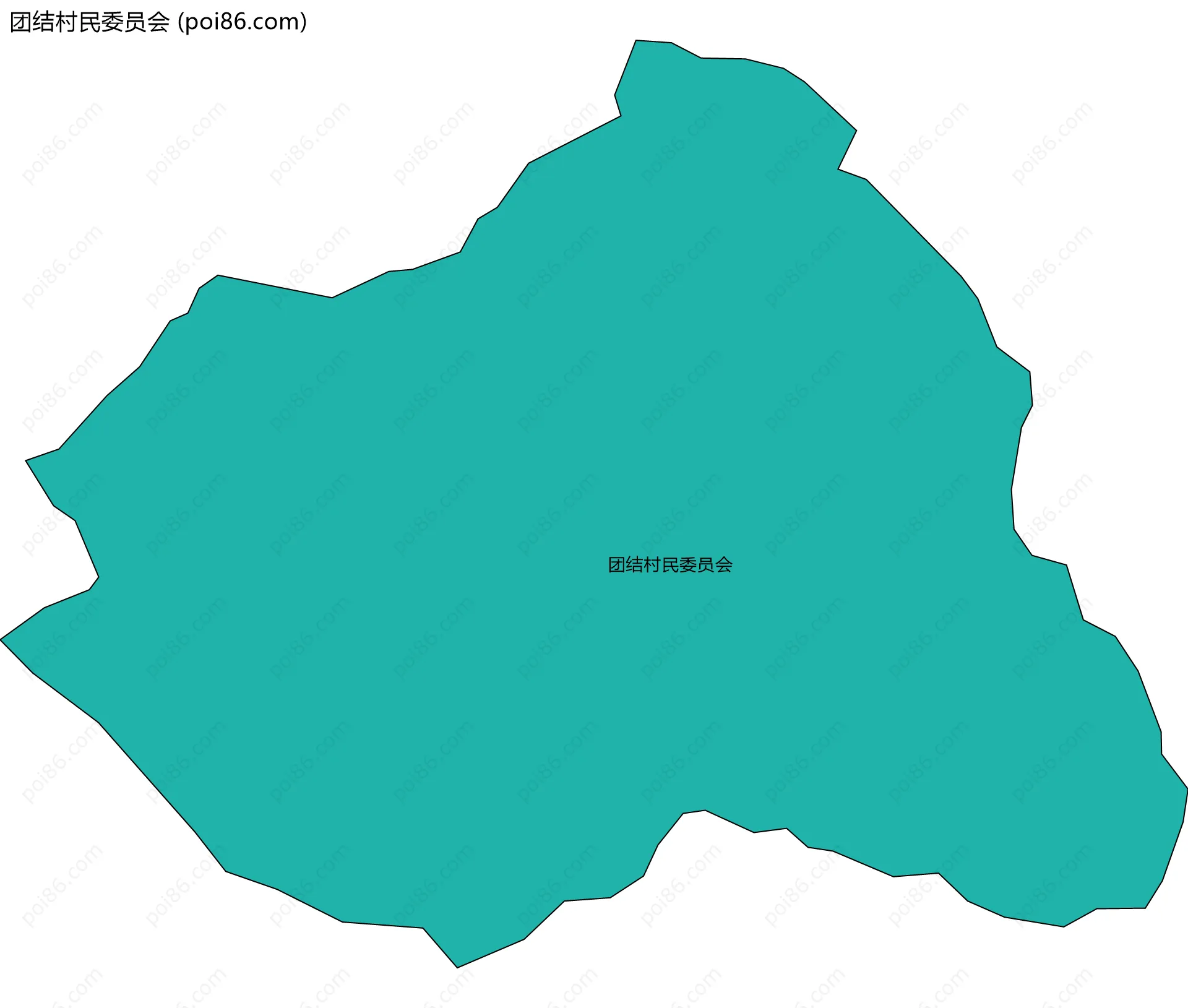 团结村民委员会边界地图