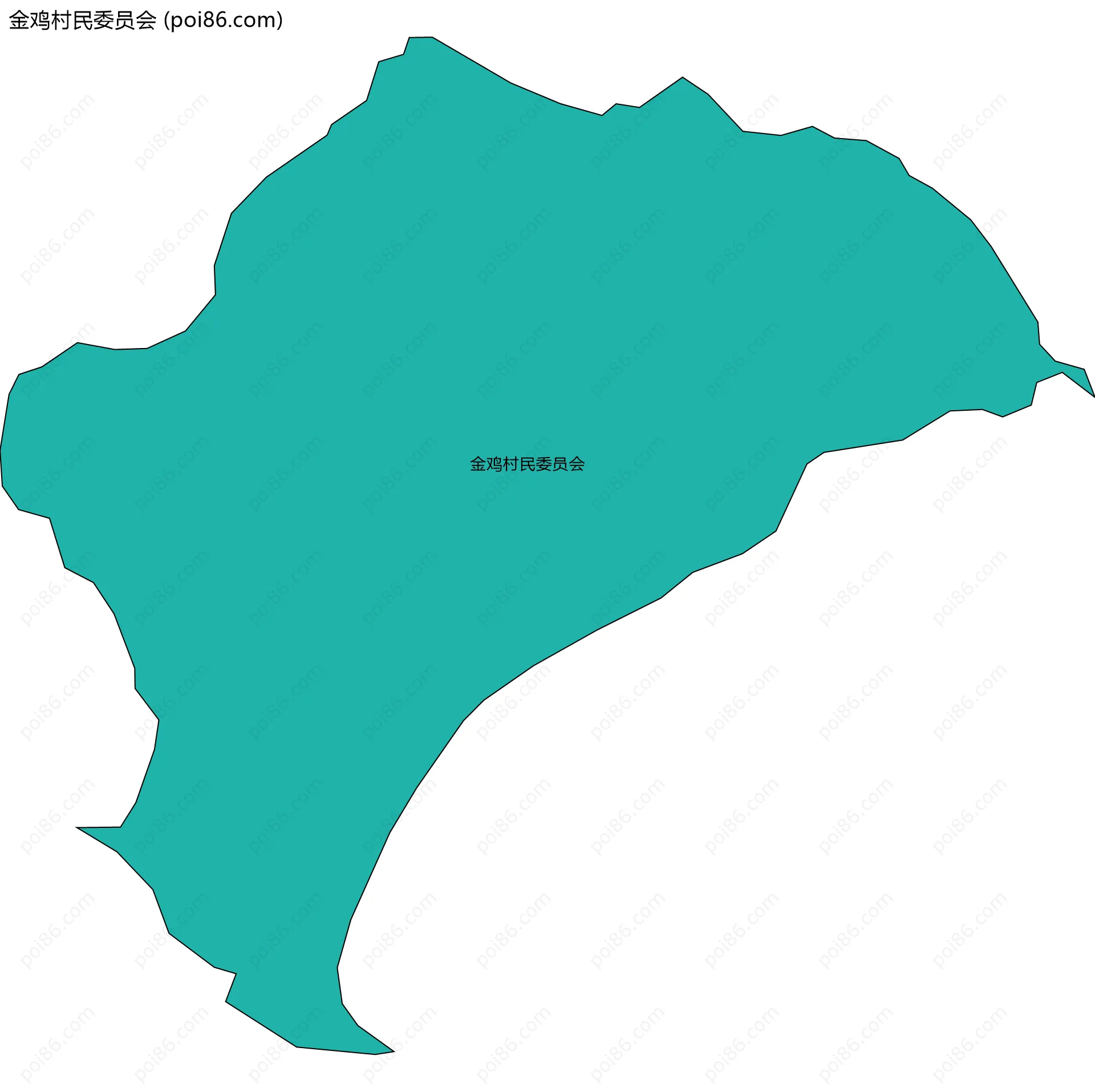 金鸡村民委员会边界地图