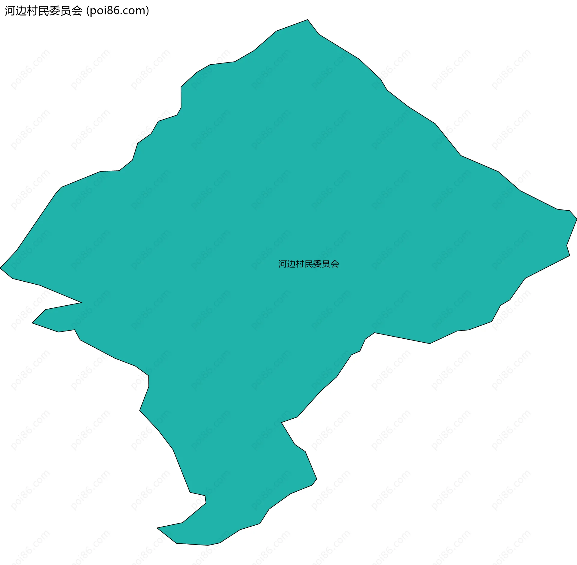 河边村民委员会边界地图