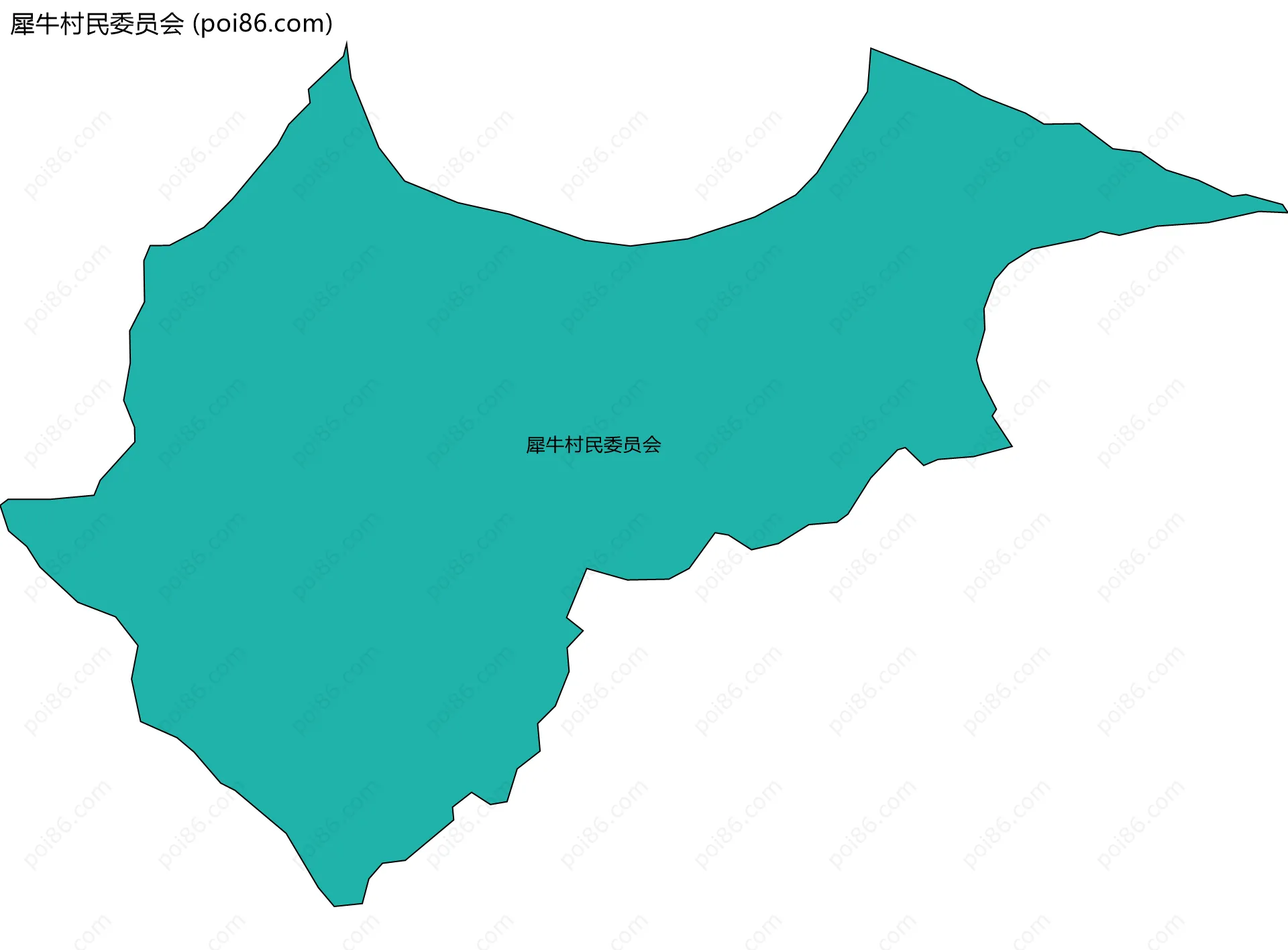 犀牛村民委员会边界地图