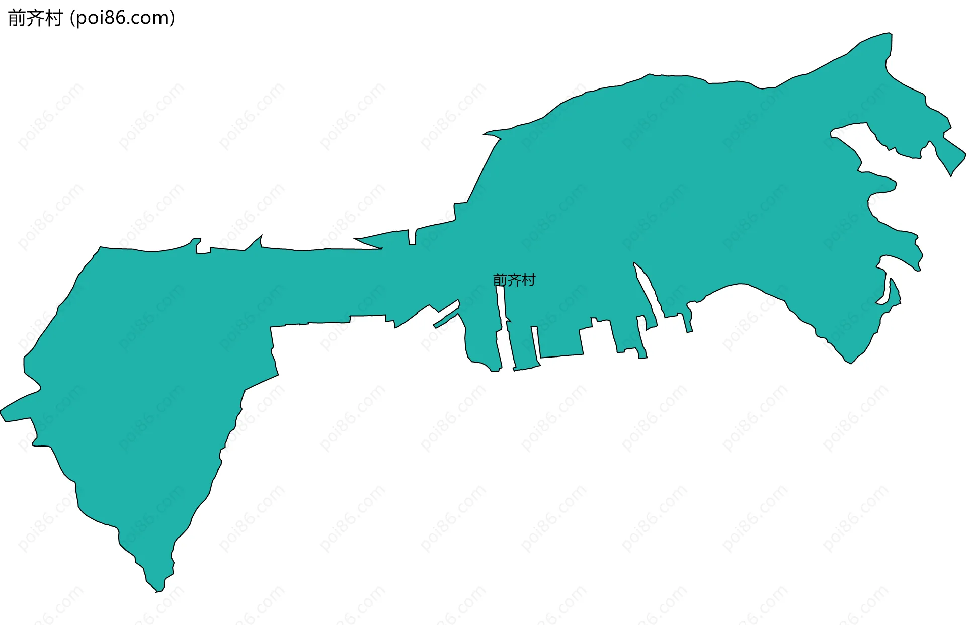 前齐村边界地图