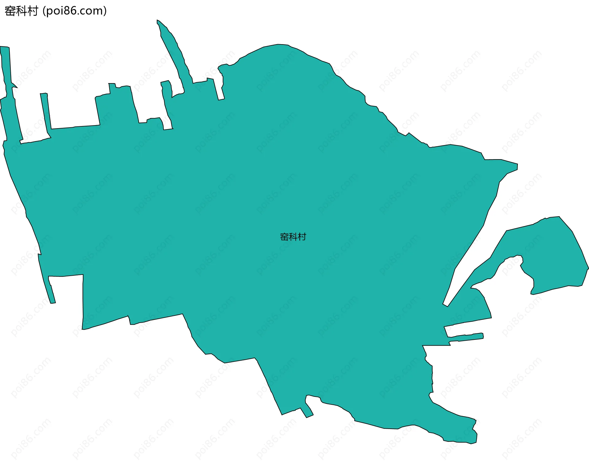 窑科村边界地图