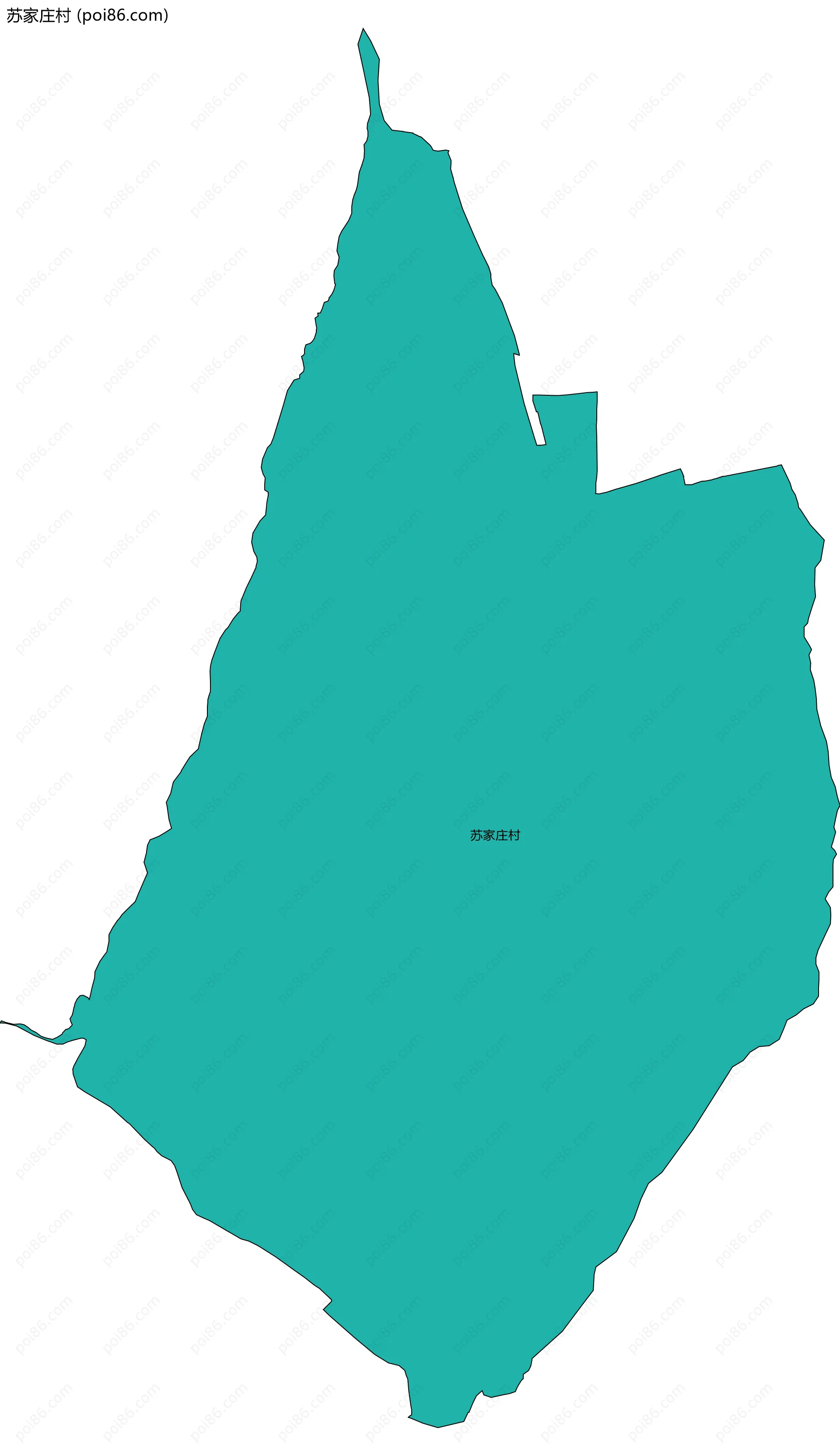 苏家庄村边界地图