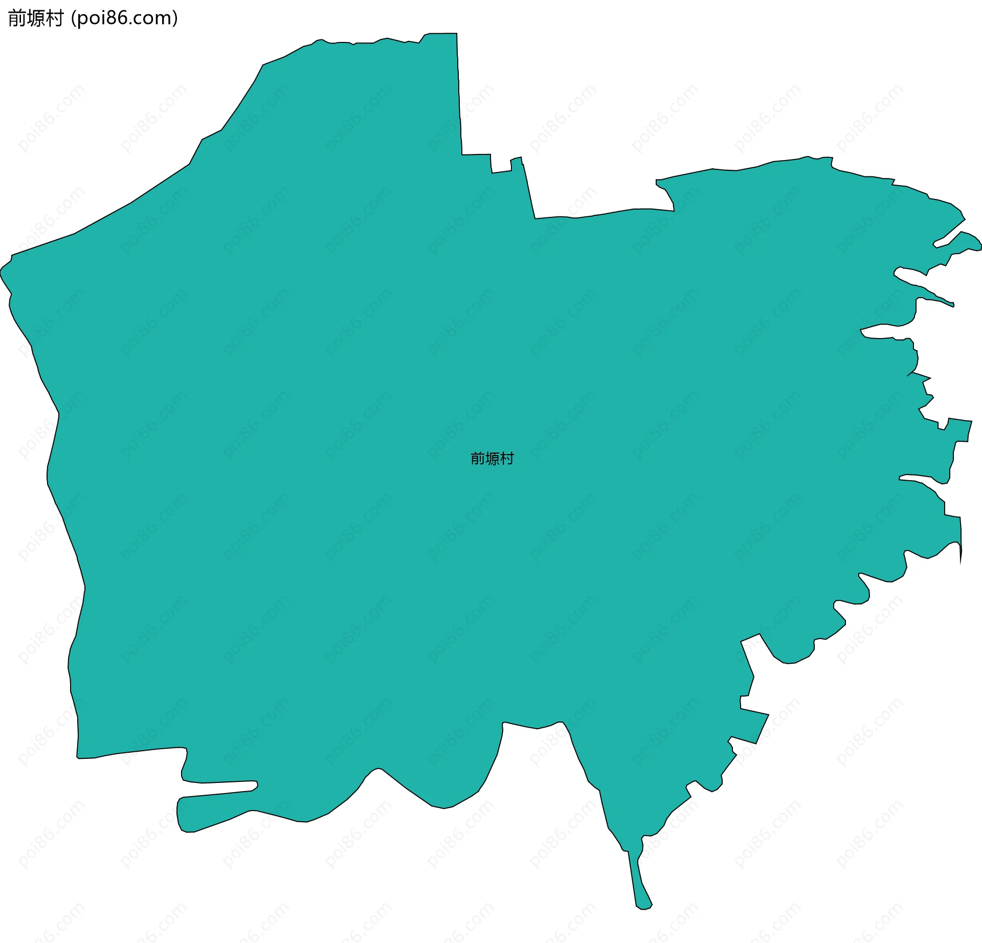 前塬村边界地图