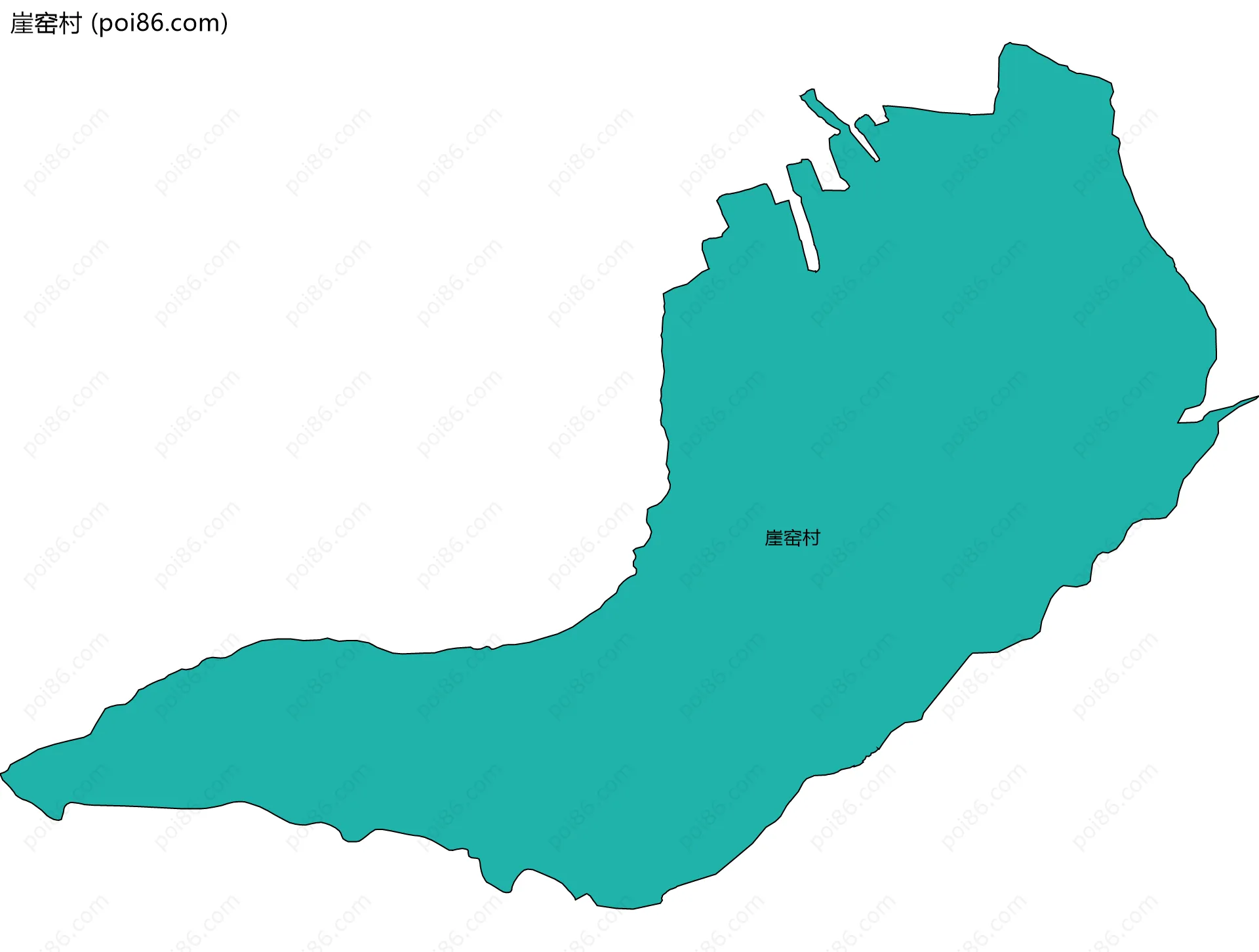 崖窑村边界地图