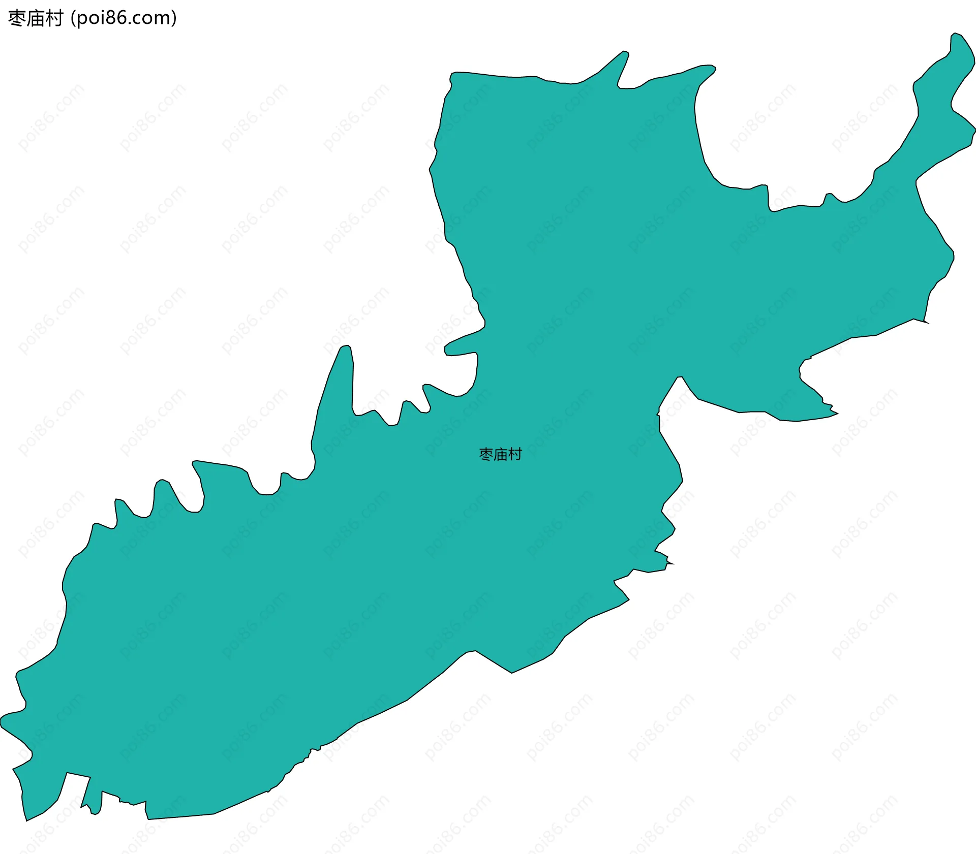 枣庙村边界地图