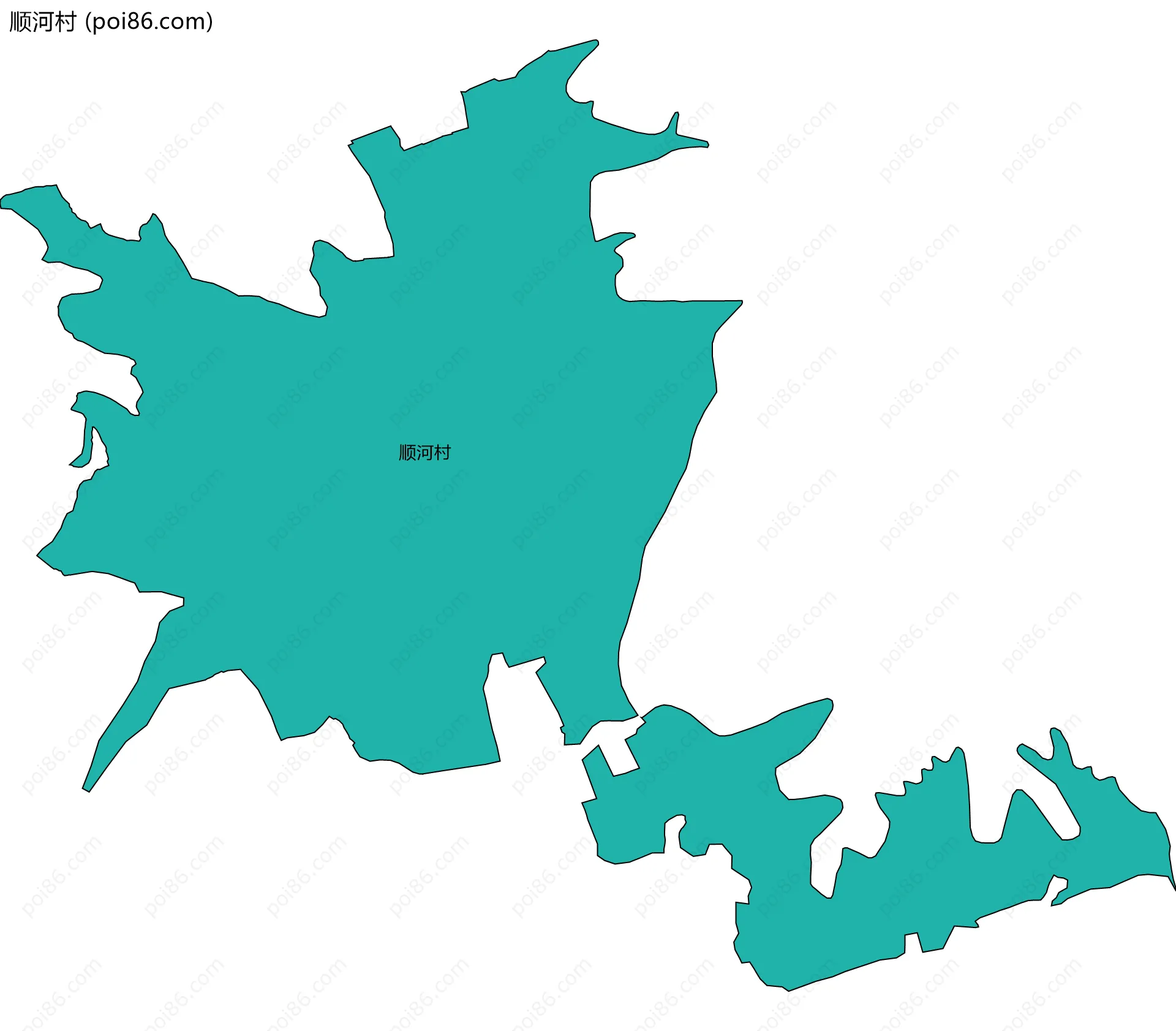 顺河村边界地图