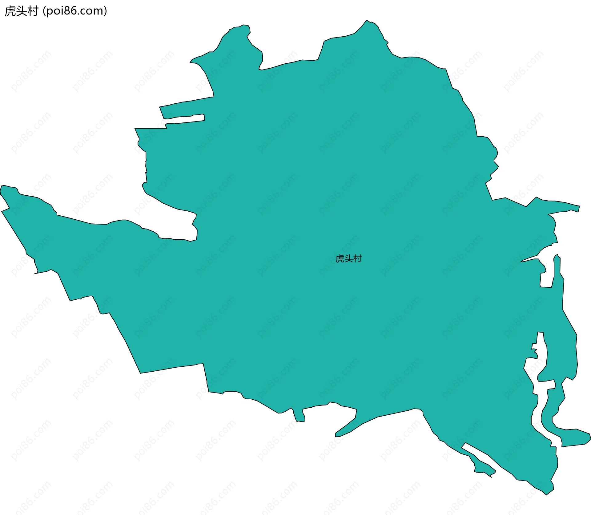 虎头村边界地图