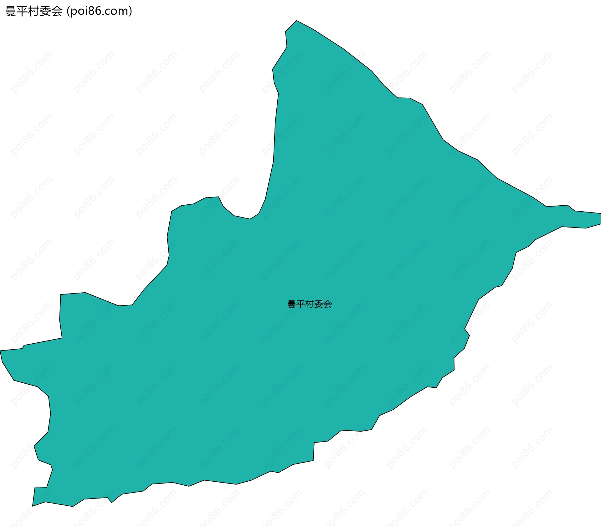 曼平村委会边界地图