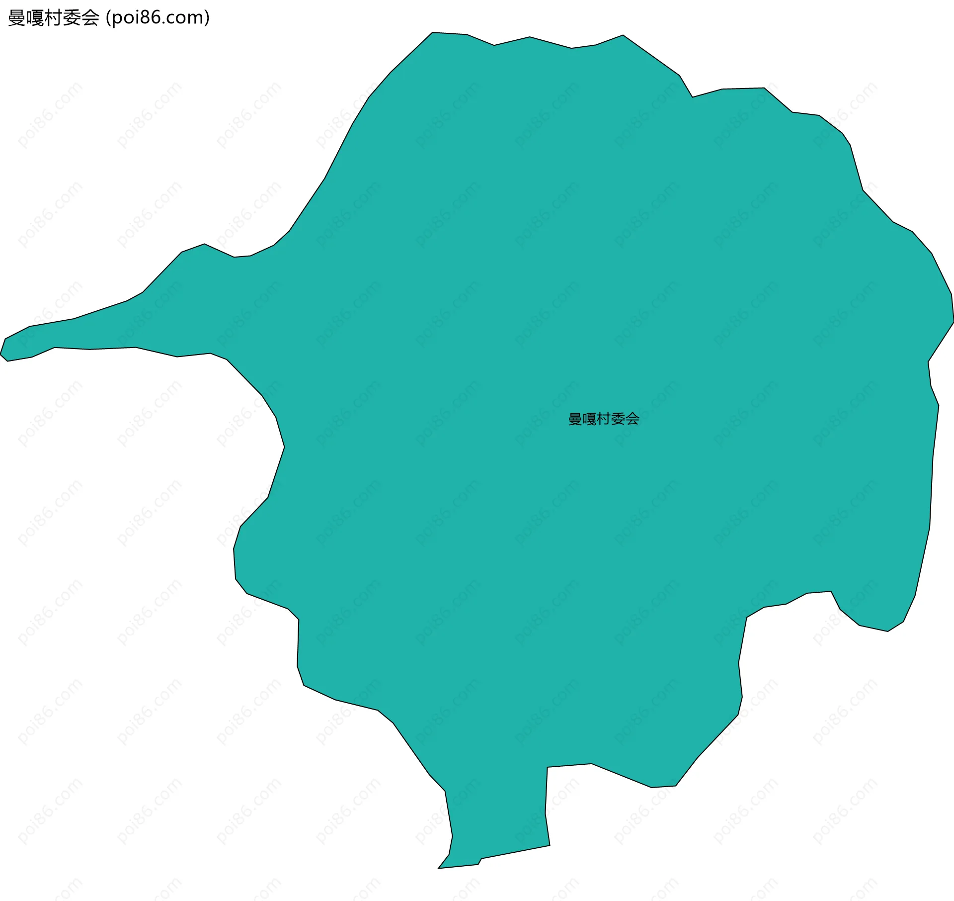 曼嘎村委会边界地图