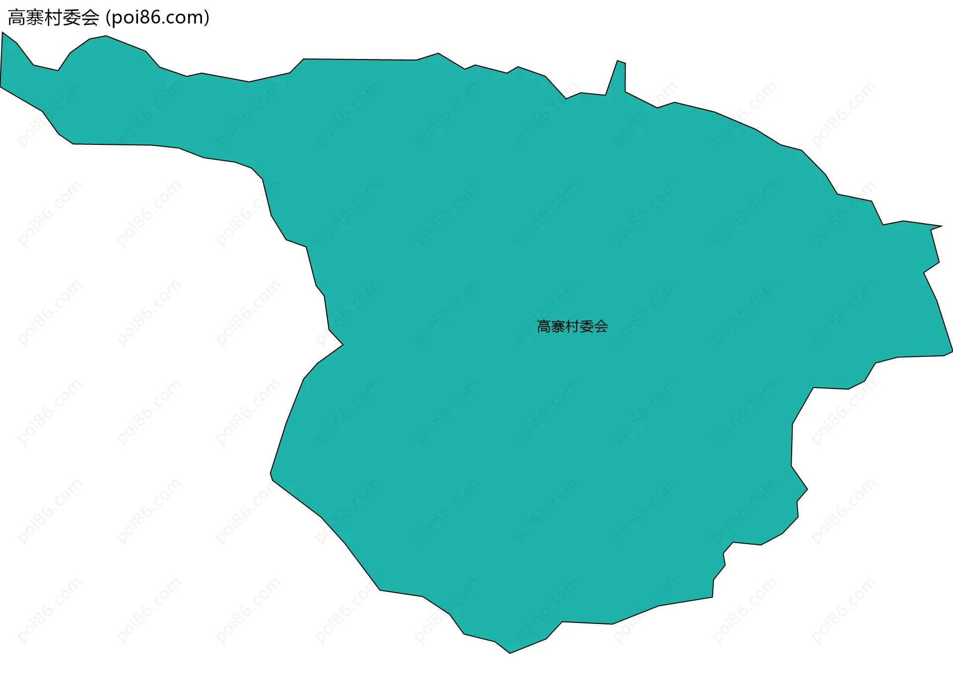 高寨村委会边界地图