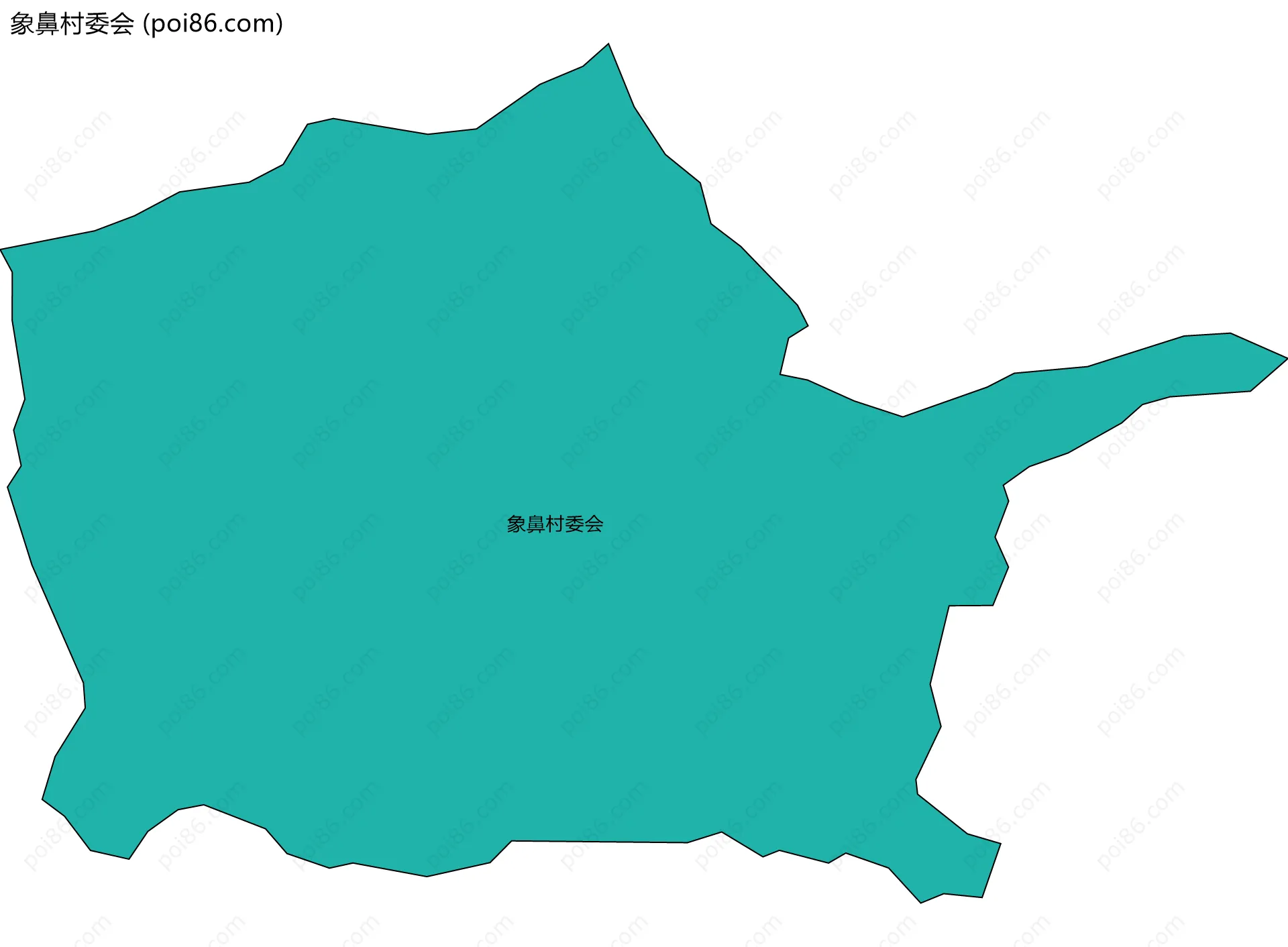 象鼻村委会边界地图