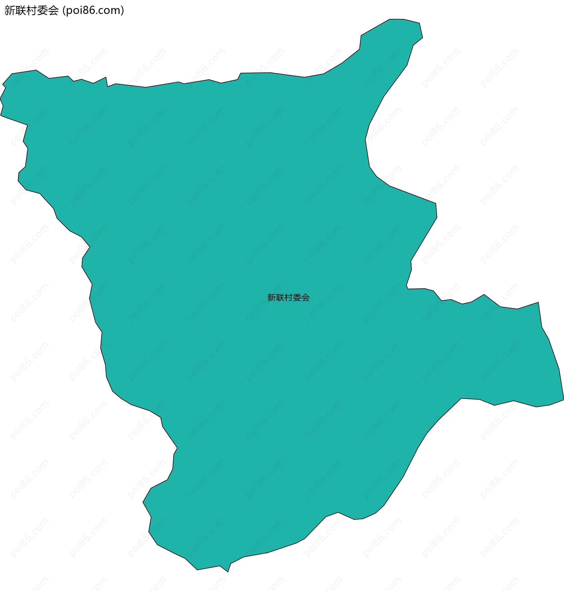 新联村委会边界地图