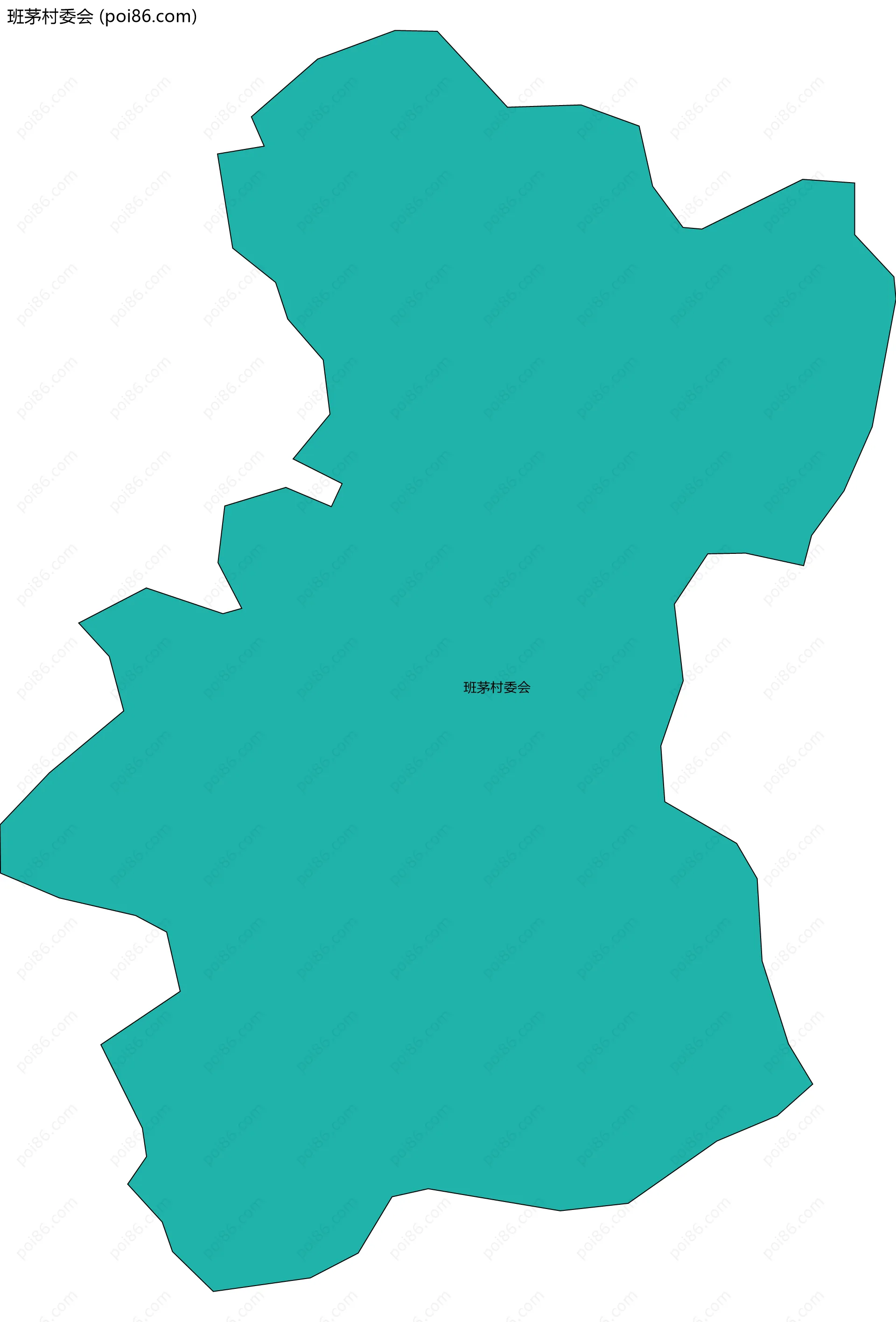 班茅村委会边界地图