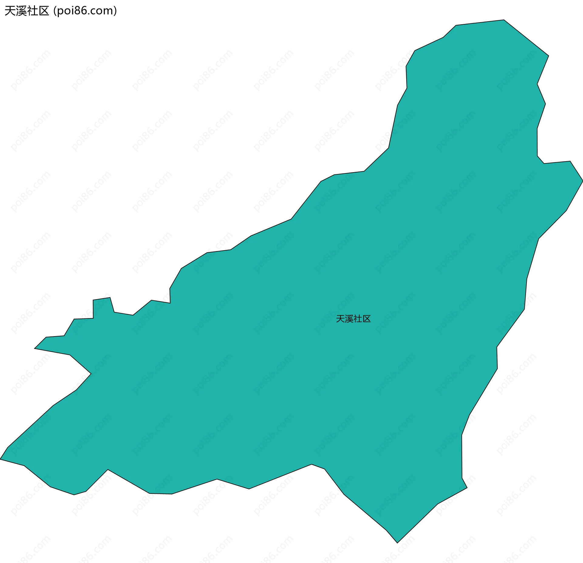 天溪社区边界地图