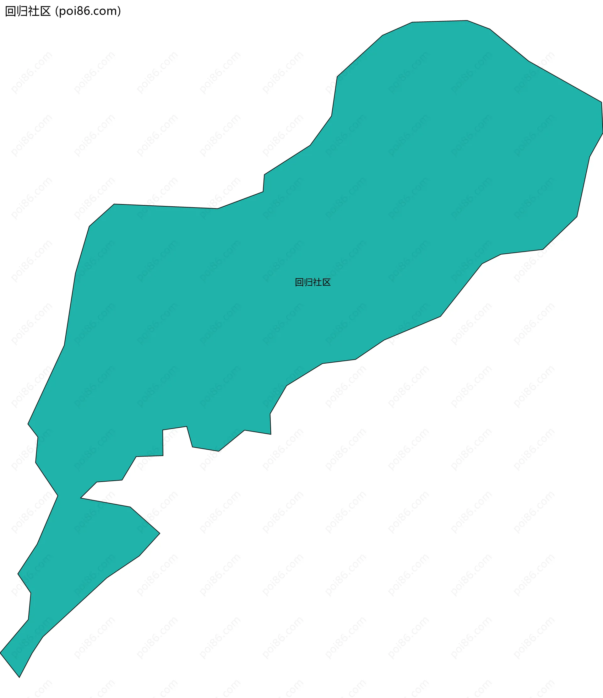 回归社区边界地图