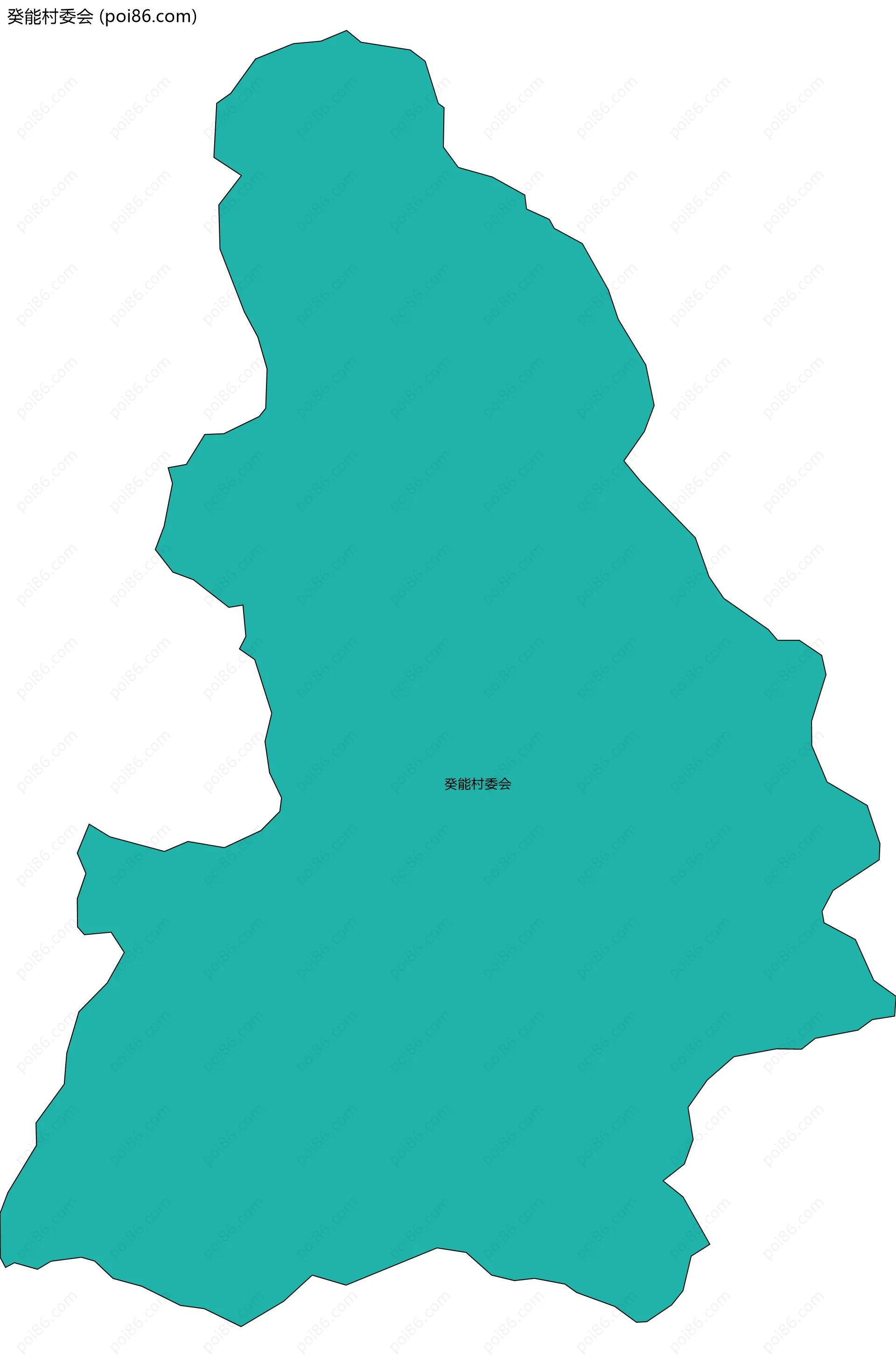 癸能村委会边界地图