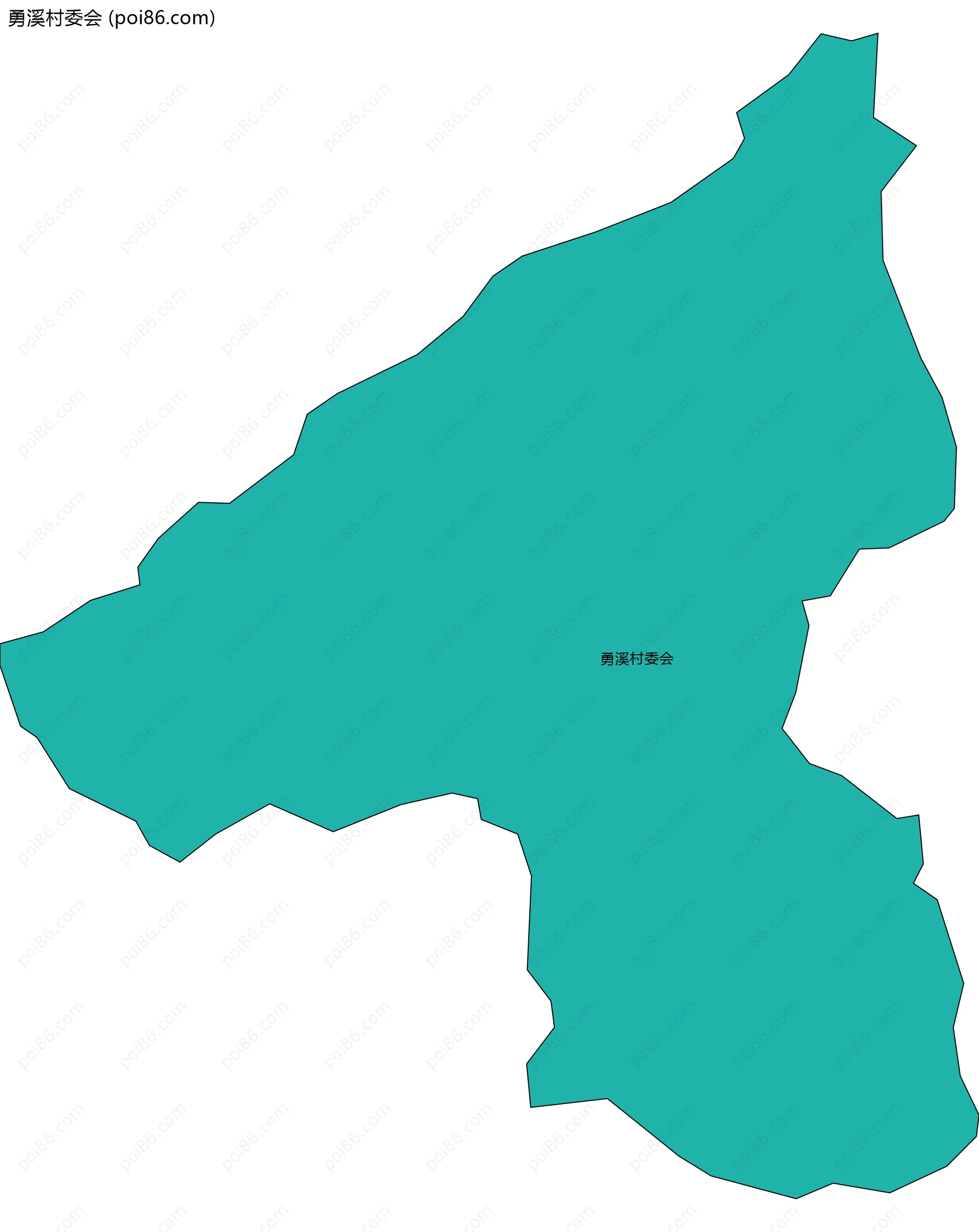 勇溪村委会边界地图