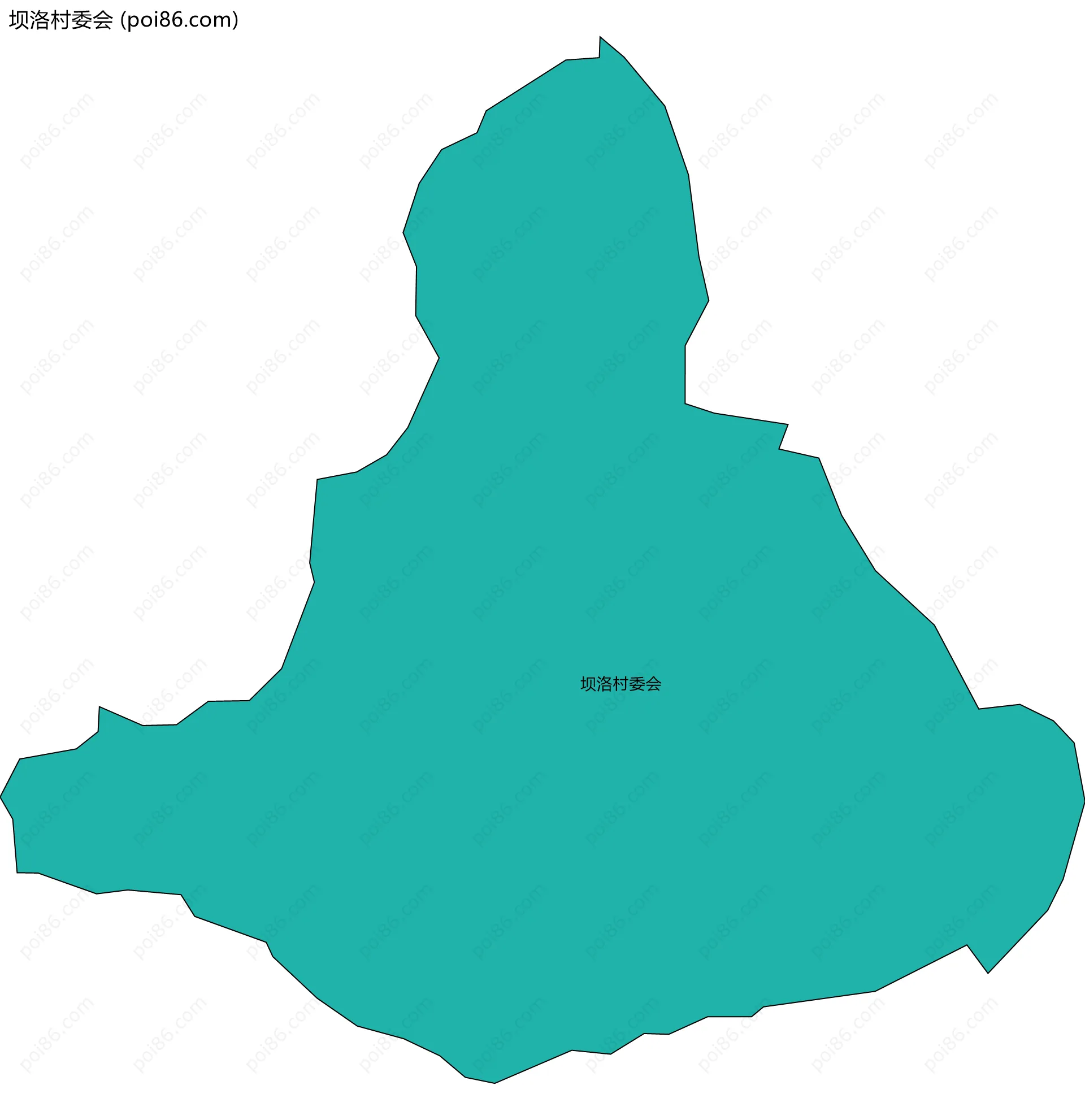 坝洛村委会边界地图