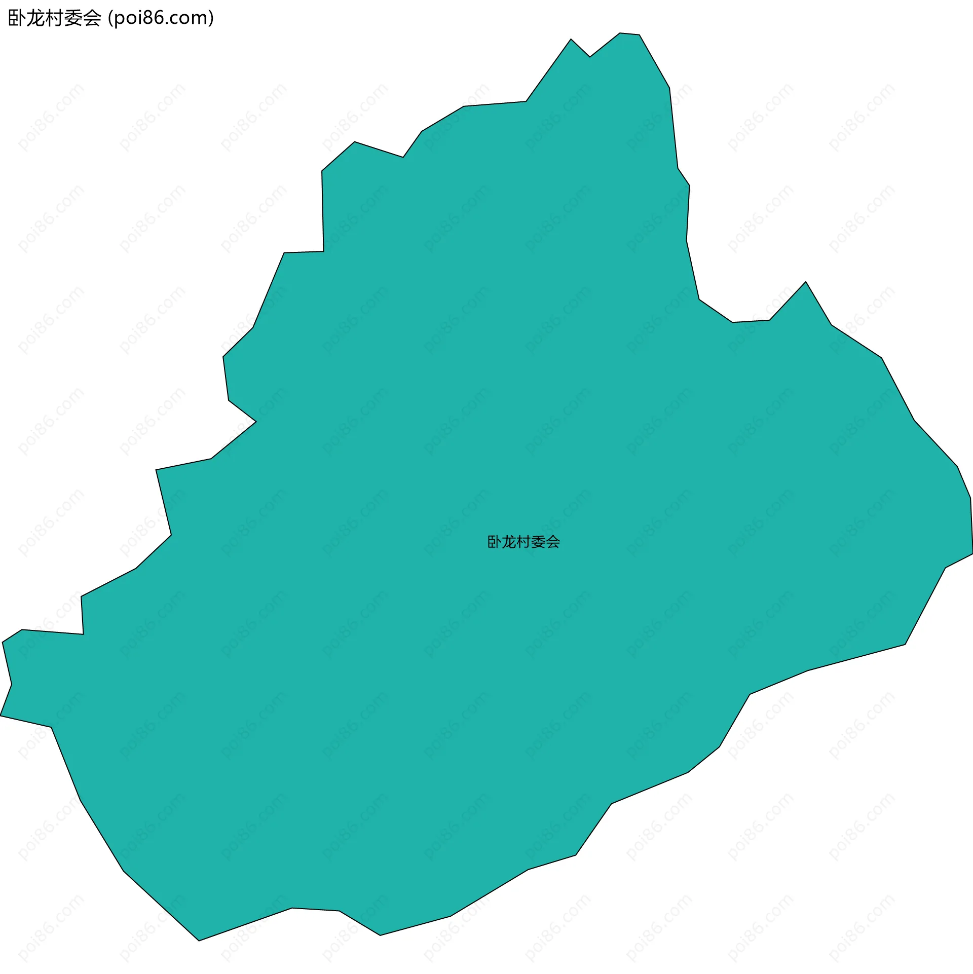 卧龙村委会边界地图