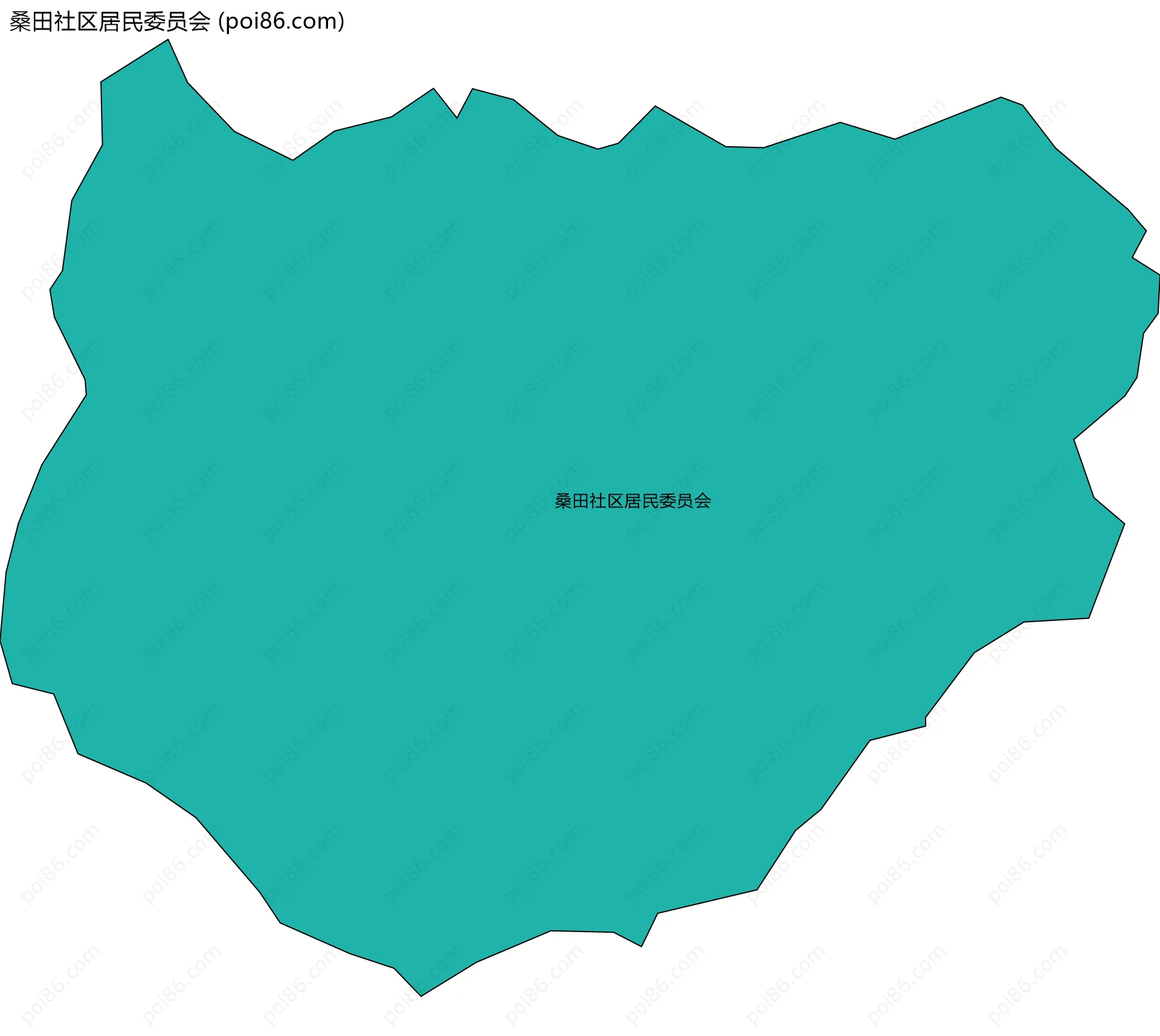 桑田社区居民委员会边界地图