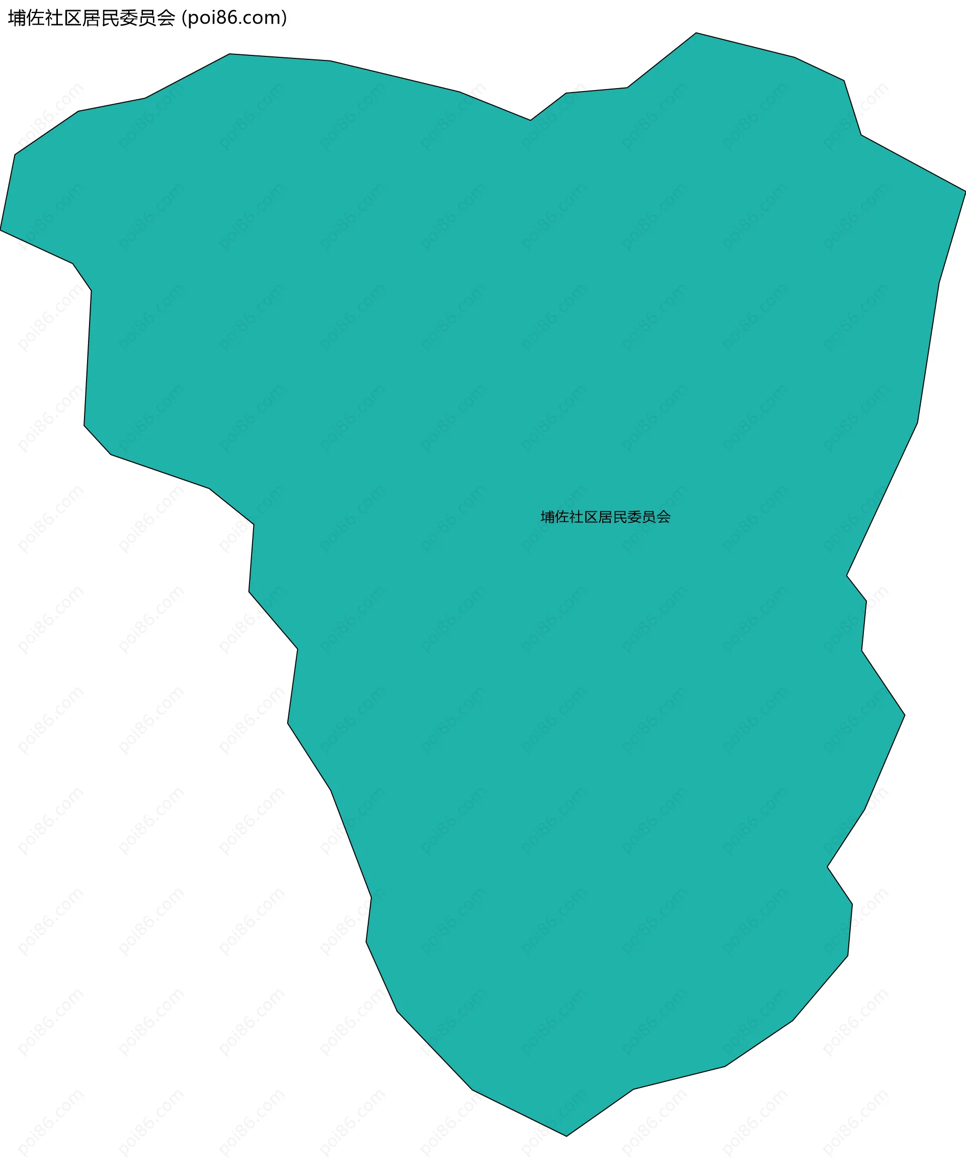 埔佐社区居民委员会边界地图