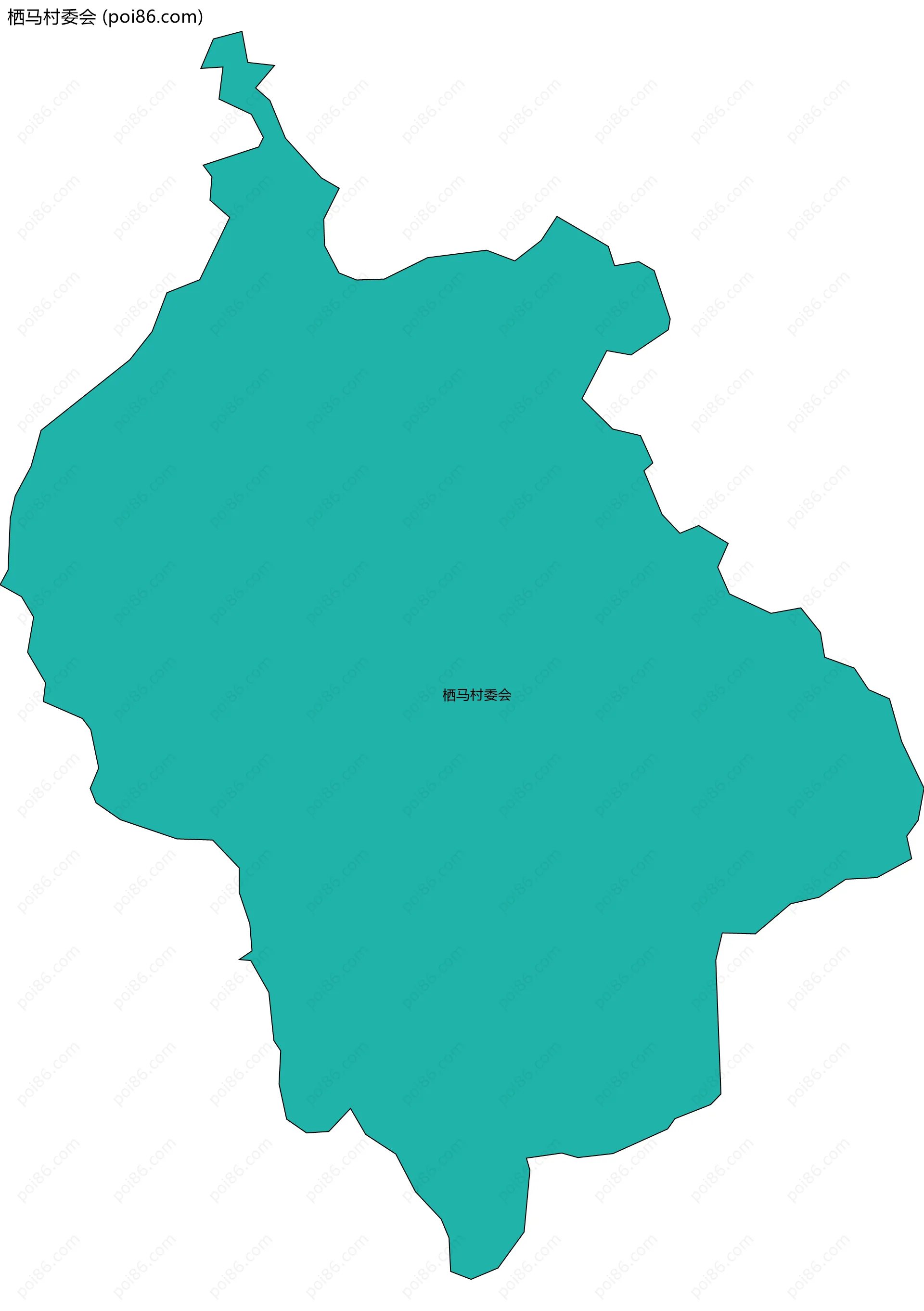 栖马村委会边界地图