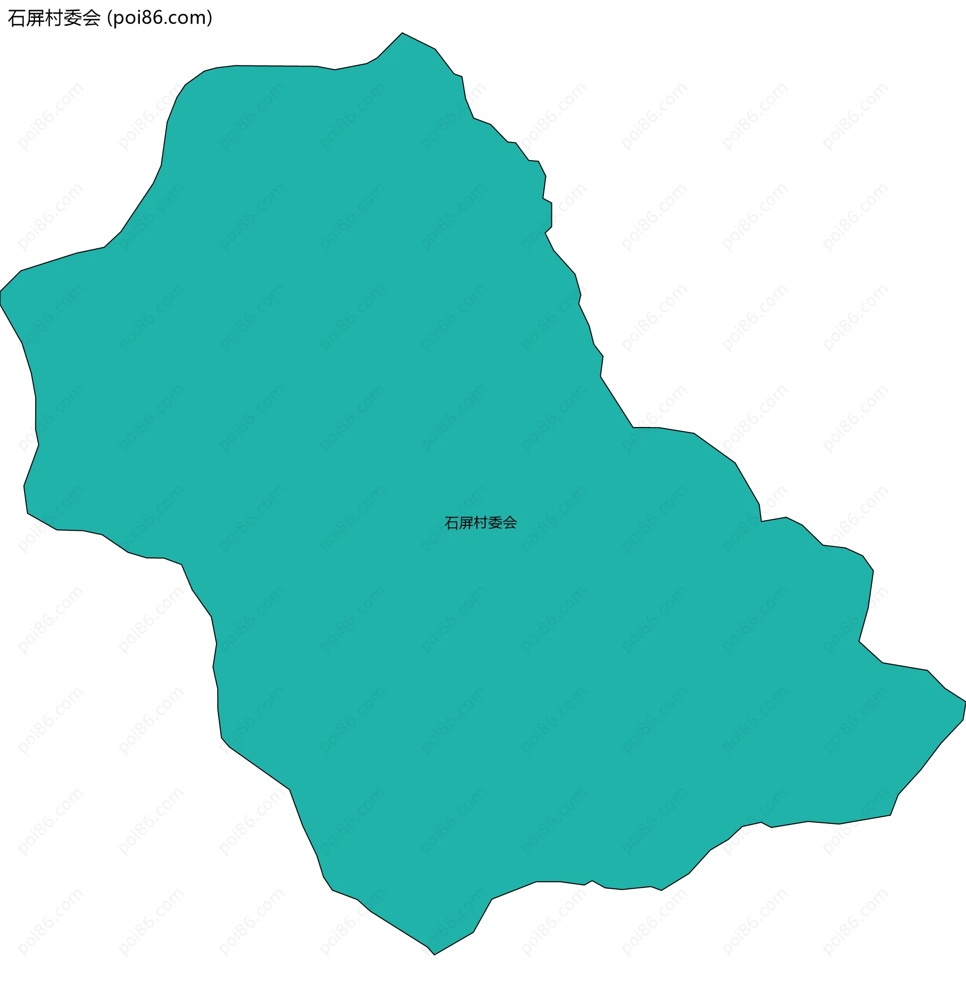 石屏村委会边界地图