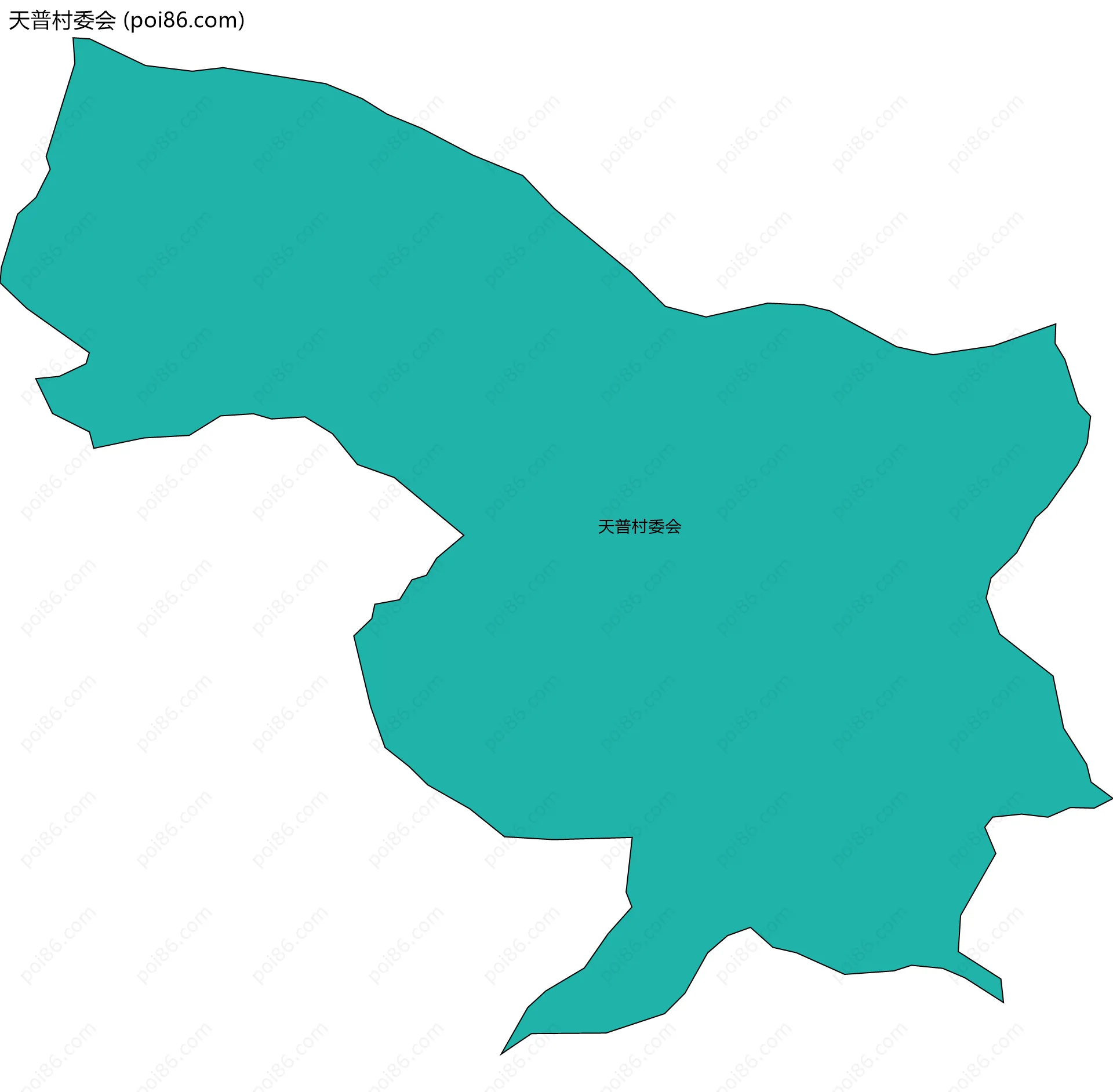 天普村委会边界地图