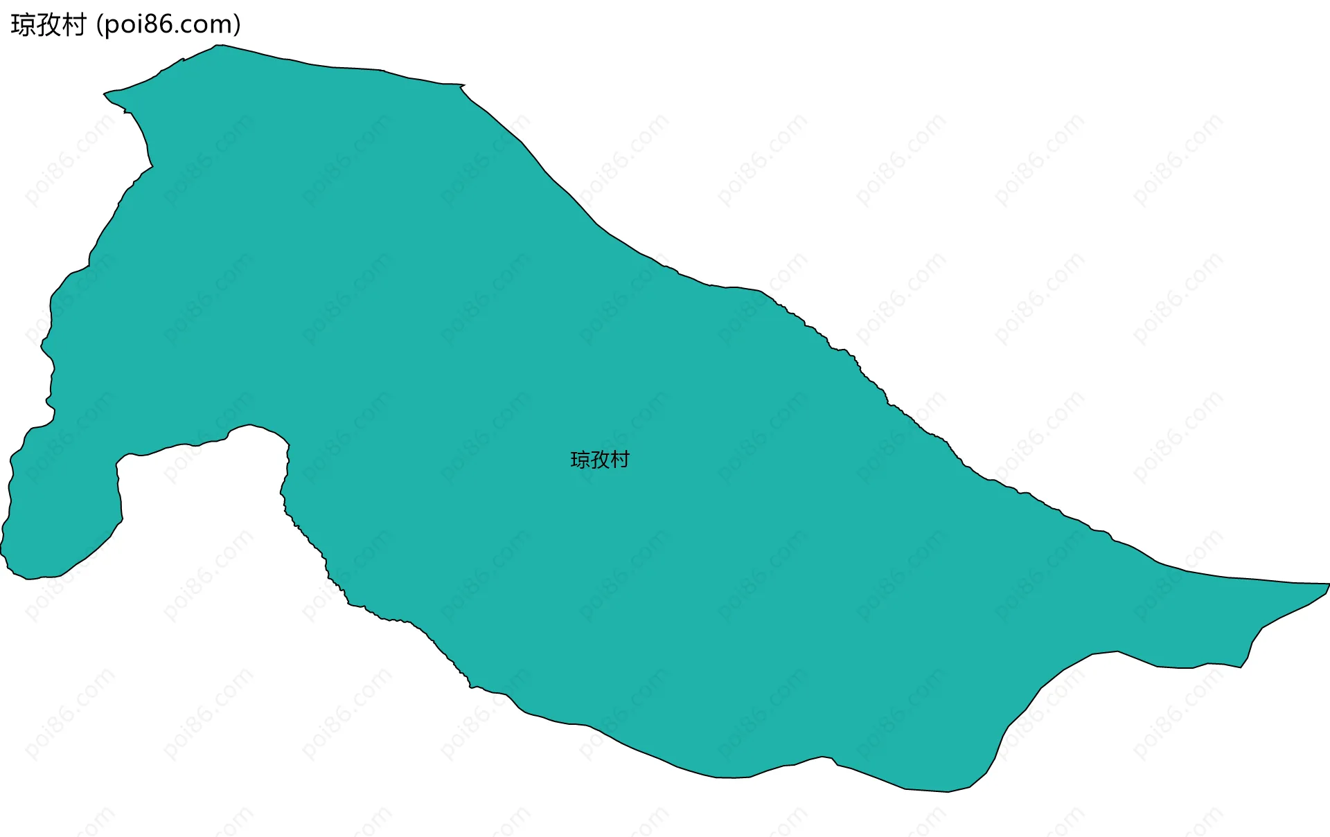 琼孜村边界地图